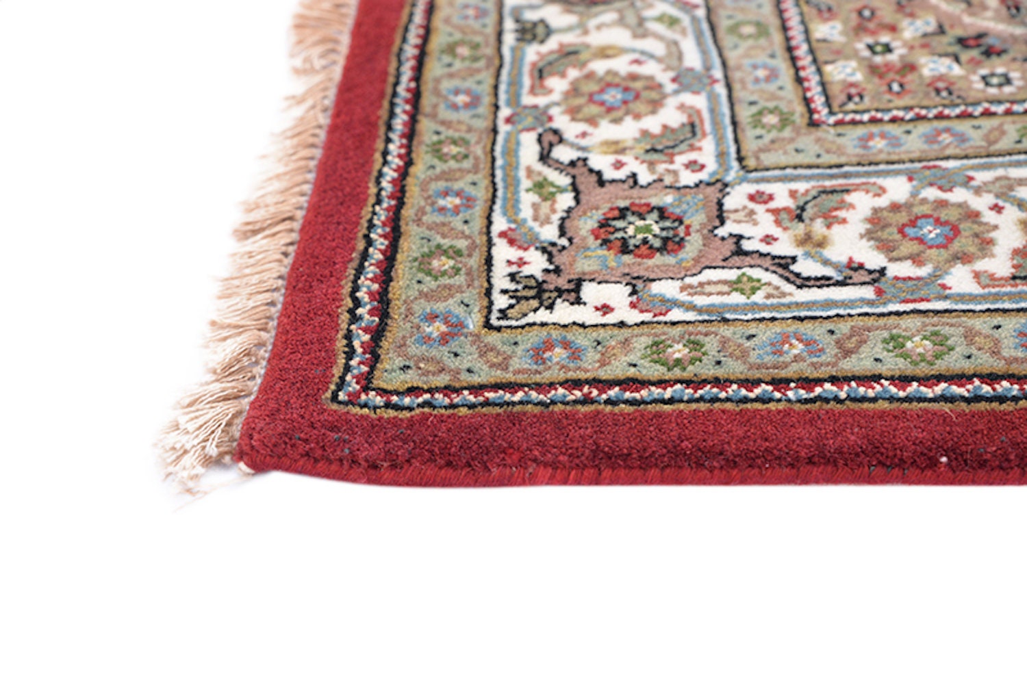 Oriental Handmade Rug | 3x5 Rug | Traditional Persian Pakistan Style | Red Beige Rug | Medallion Wool Rug