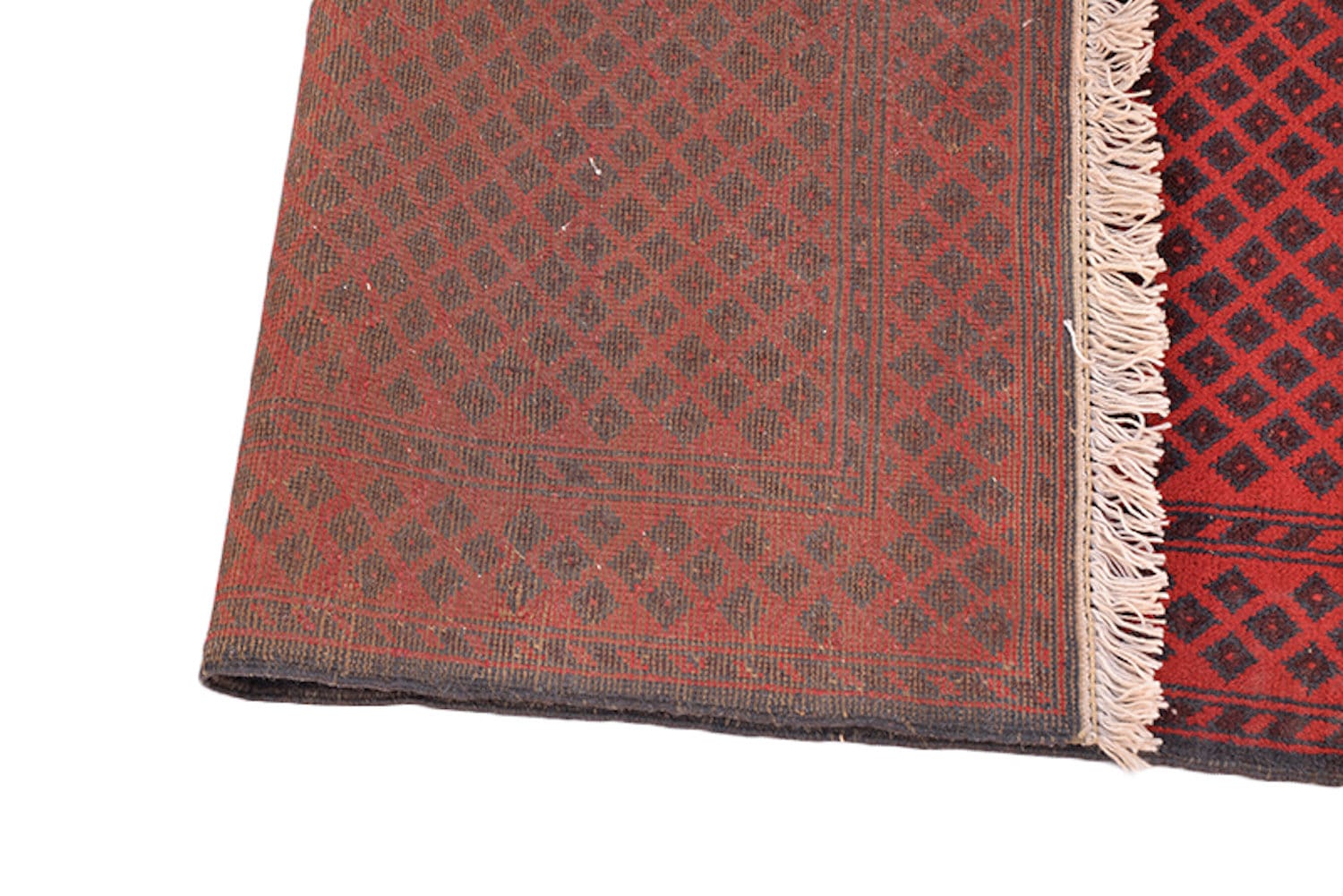 Dark Oriental Runner Rug | Vintage Red Runner | 2 x 9 Feet | Antique Runner Rug | Low Pile | Wool Hand Woven