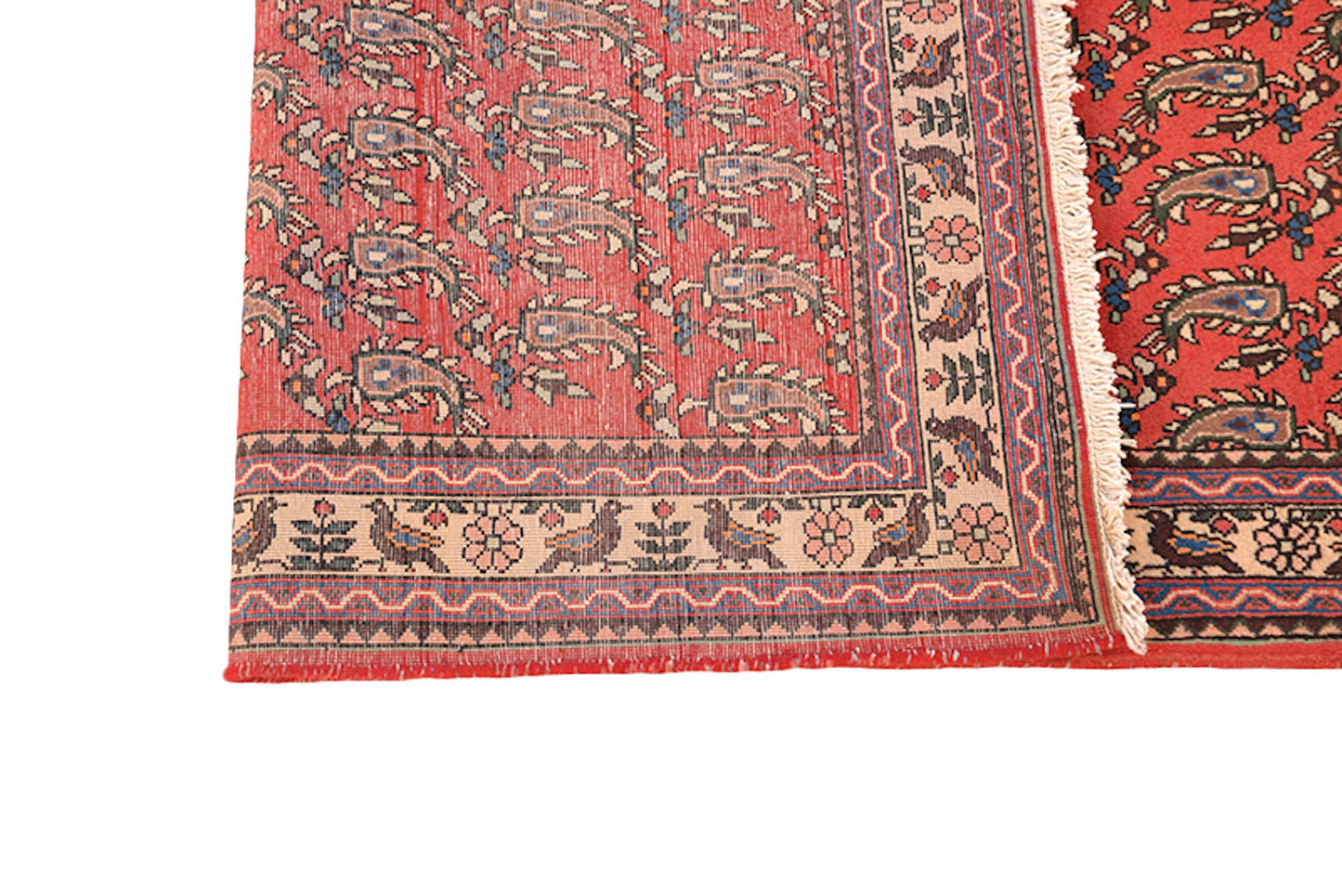 One of a kind Orange Beige Antique Rug | 3 x 5 Persian Caucasian Rug | Living Room Rug | Accent Hand Woven Rug | Oriental Floral Pattern Rug