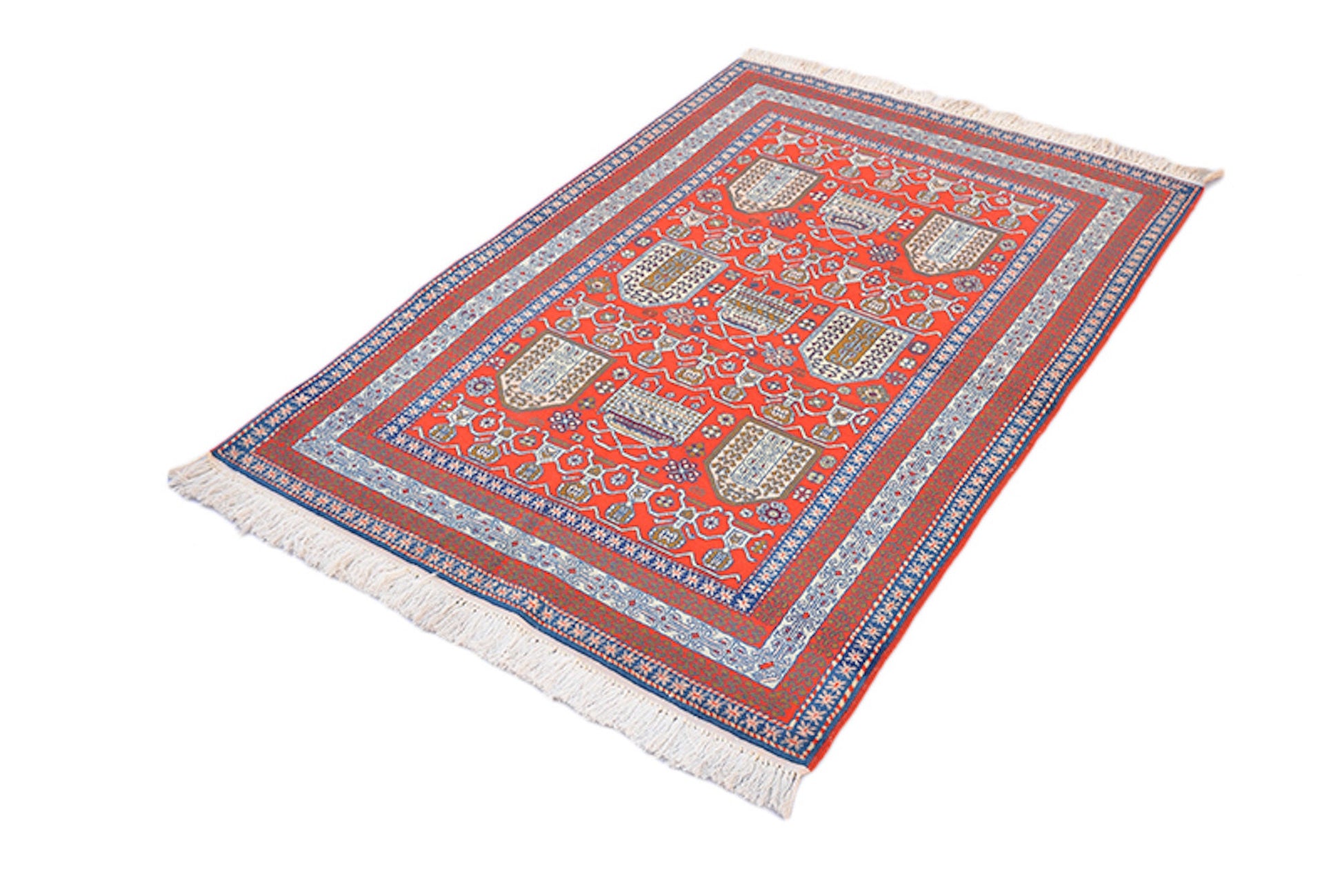3 x 5 Feet Bright Color Turkish Caucasian Rug | Hand Woven Area Rug | Oriental Persian Rug | Living Room Rug | Accent Geometric Pattern Rug