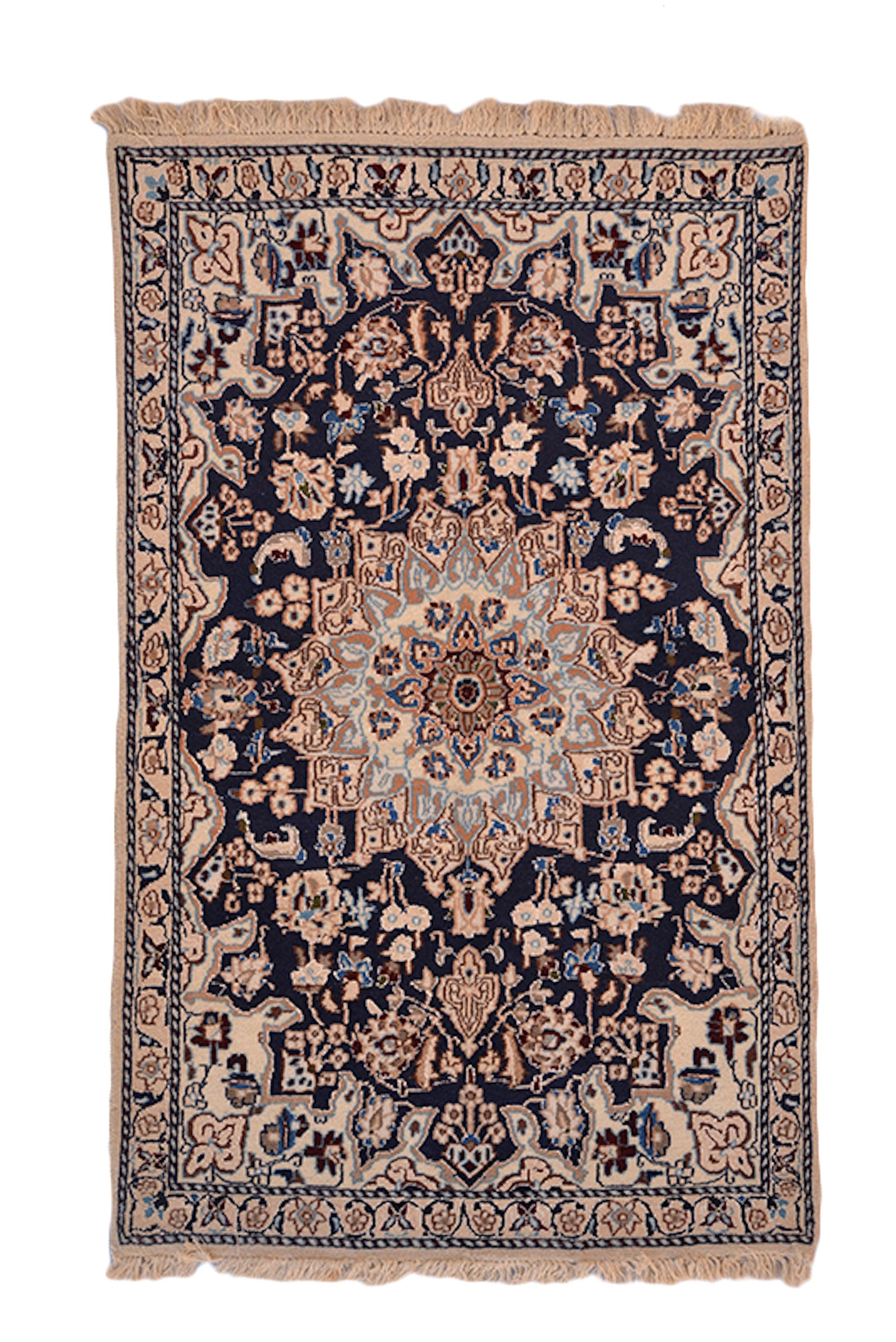 One of a kind Blue Beige Antique Rug | 3 x 5 Persian Caucasian Rug | Living Room Rug | Accent Handmade Rug | Oriental Floral Pattern Rug