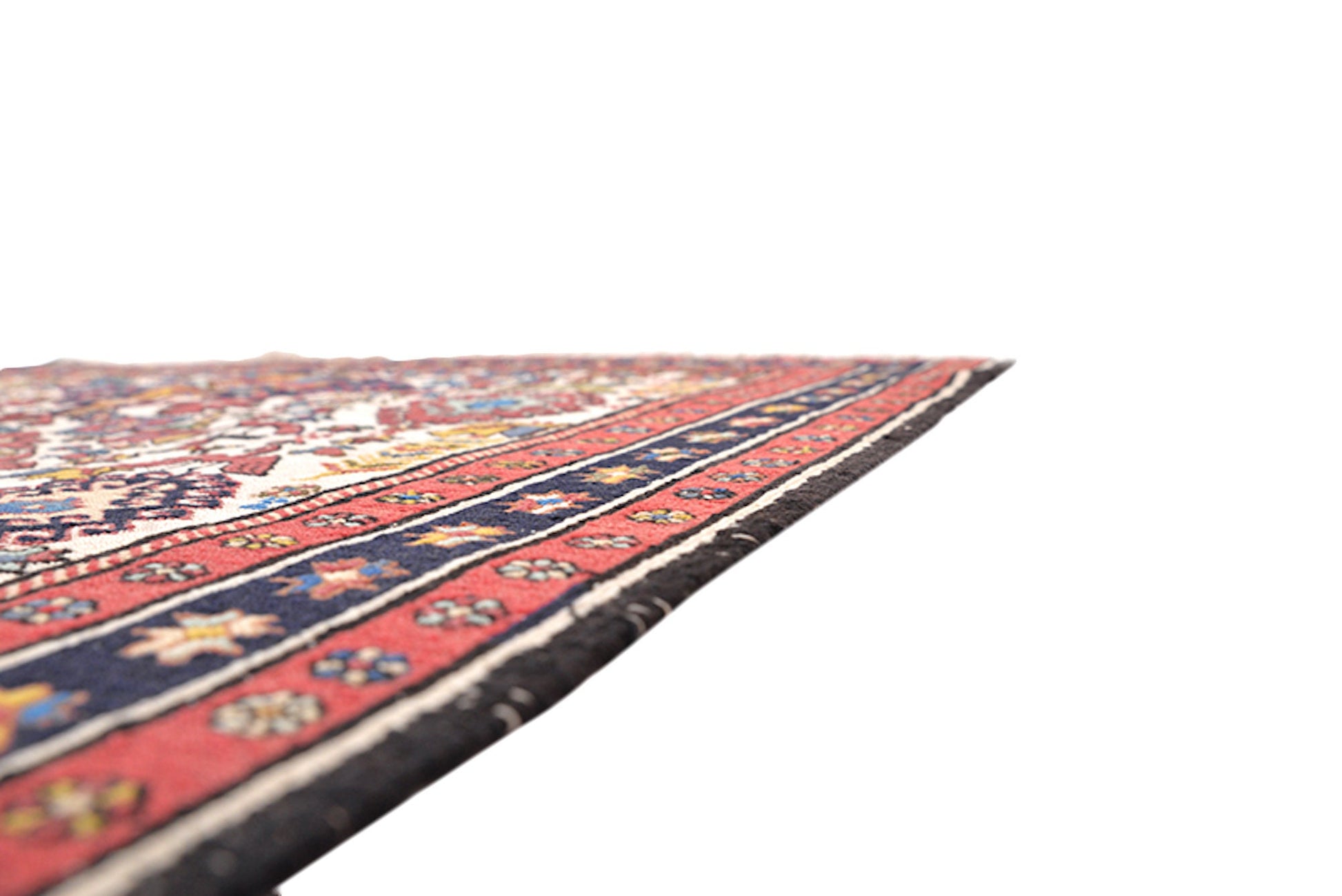 4 x 6 Feet Orange Blue Turkish Caucasian Rug | Hand Woven Area Rug | Oriental Persian Rug | Living Room Rug | Accent Geometric Pattern Rug