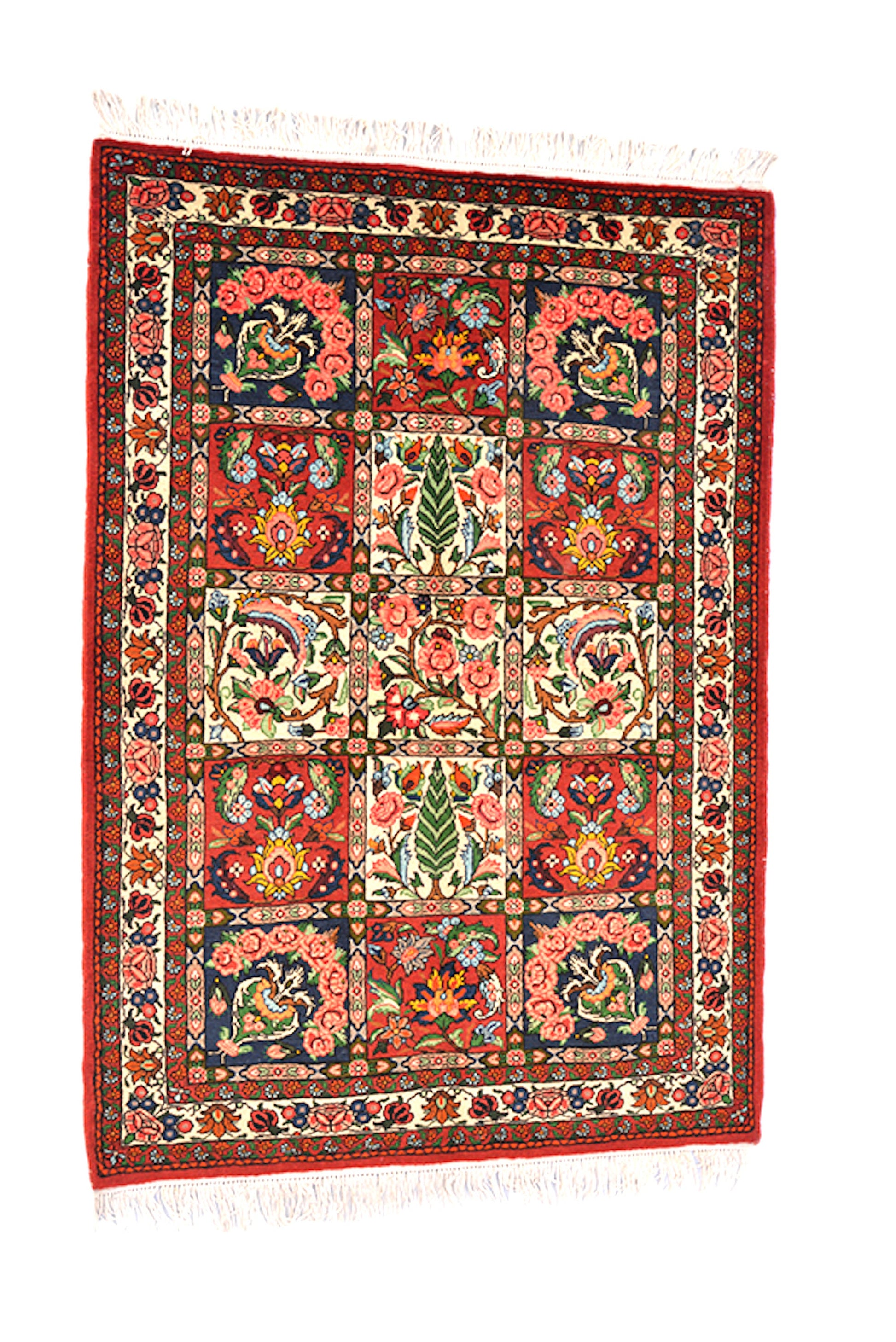 One of a kind Colorful Antique Rug | 3 x 5 Persian Caucasian Rug | Living Room Rug | Accent Handmade Wool Rug | Oriental Floral Pattern Rug