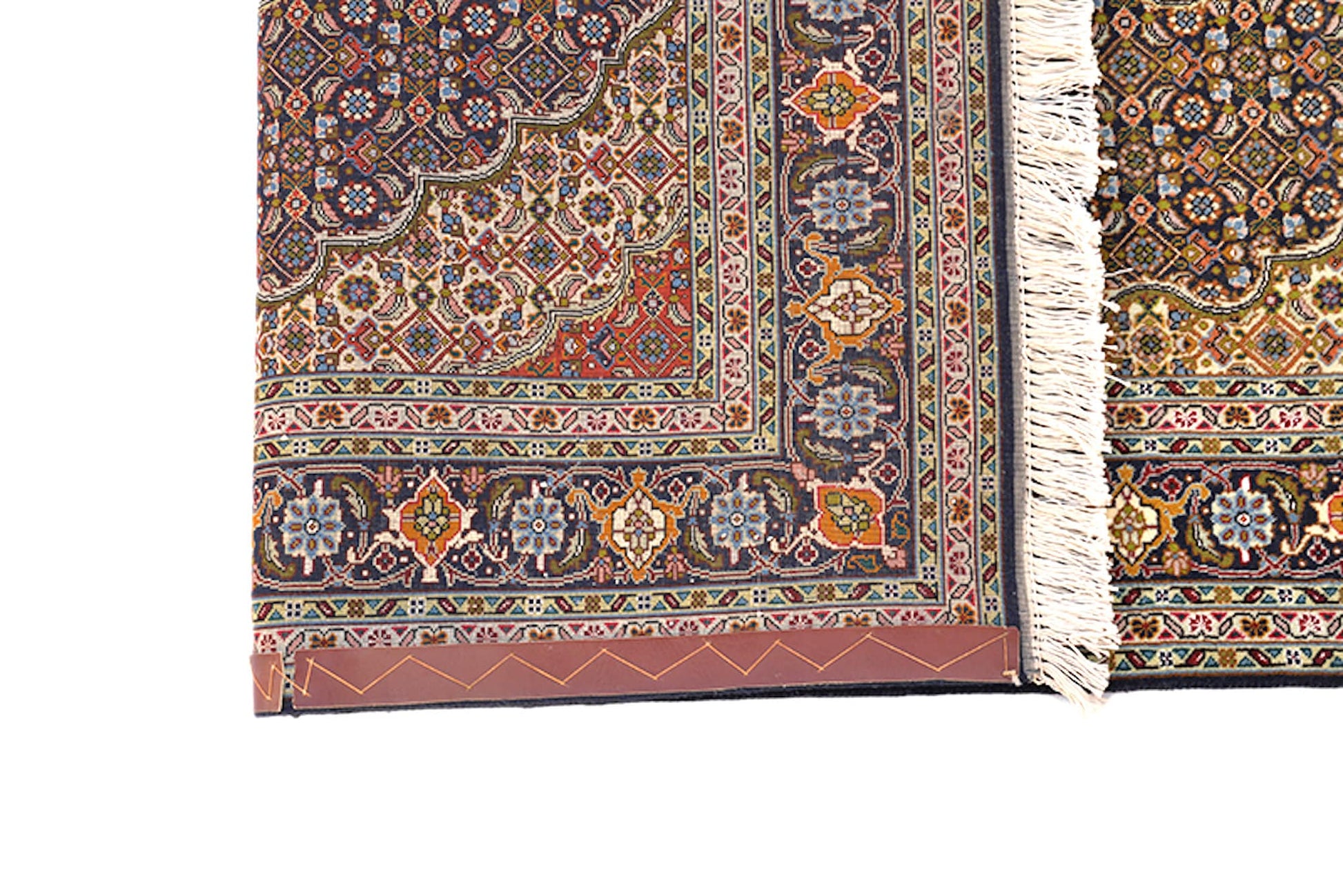Luxury Fine Black Yellow 3x5 Vintage Handmade Rug with Oriental Orange Medallion Wool