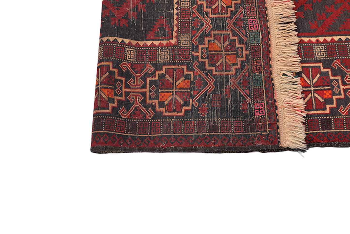 3 x 6 Feet Red Black Turkish Caucasian Rug | Handmade Area Rug | Oriental Persian Rug | Living Room Rug | Accent Geometric Pattern Wool Rug