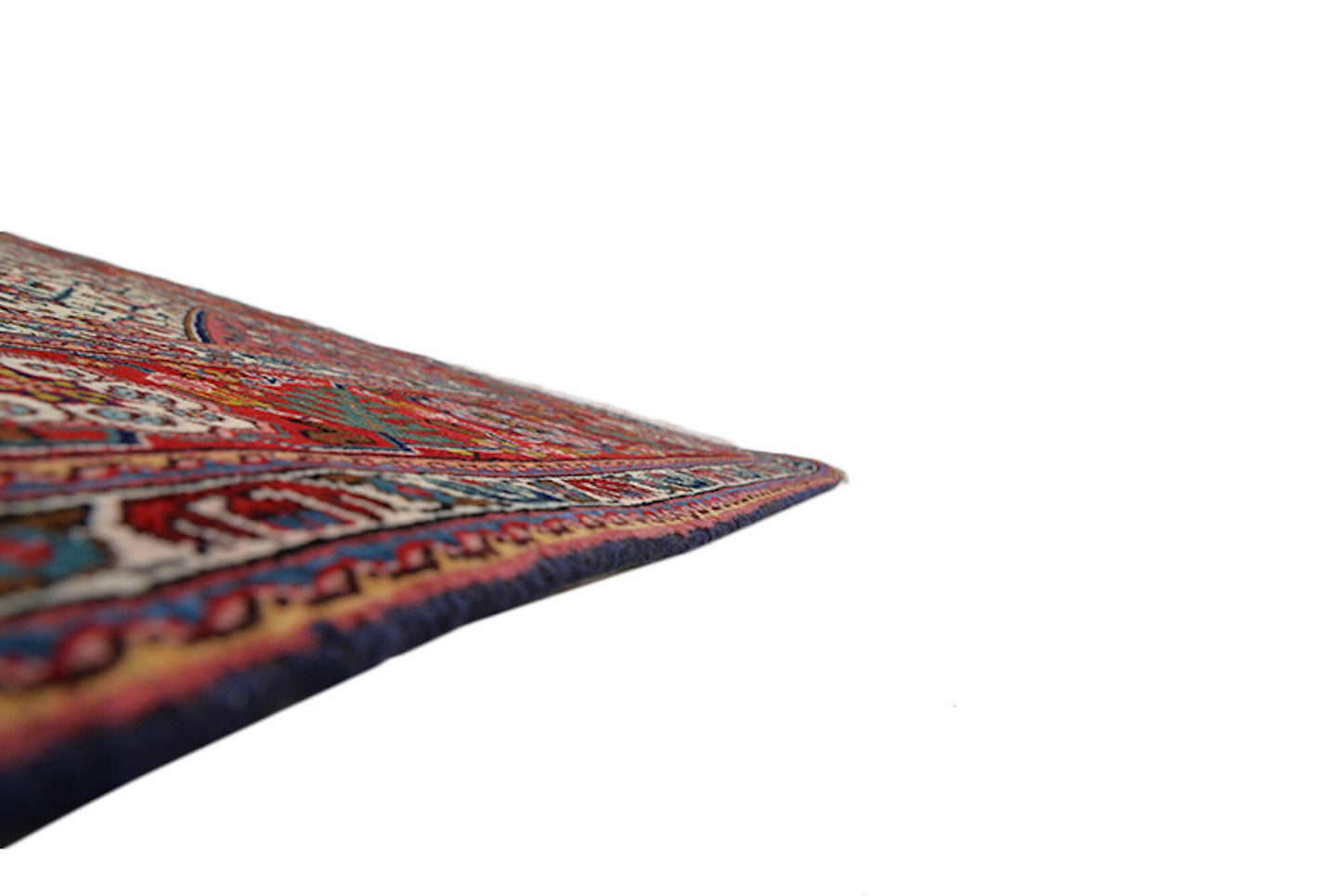 8 x 10 Red Navy Black Medallion Rug | Handmade Area Rug | Oriental Persian Rug | Living Room Rug | Wool Traditional Vintage | Large Oriental