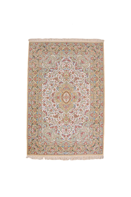 3 x 5 Feet Colorful Medallion Rug | Hand woven Area Rug | Oriental Persian Rug | Living Room Rug | Wool Traditional Vintage