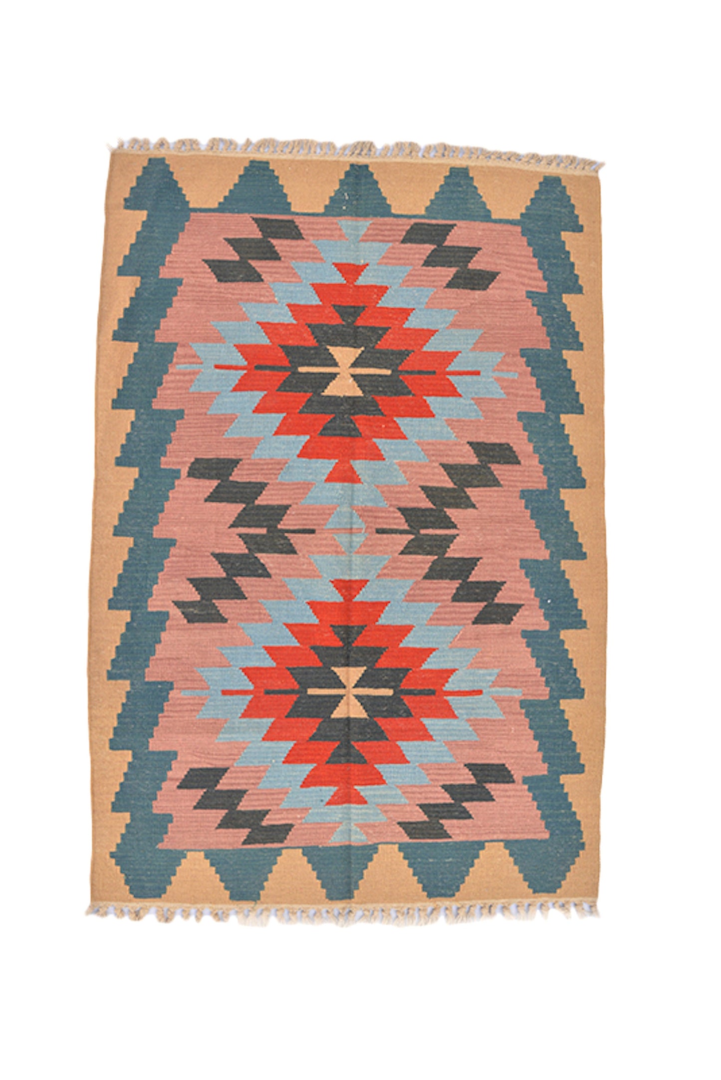 5 x 6 Feet Multi Color Oriental Rug | Hand Woven Area Rug | Oriental Persian Caucasian Rug | Living Room Rug | Wool Traditional Vintage