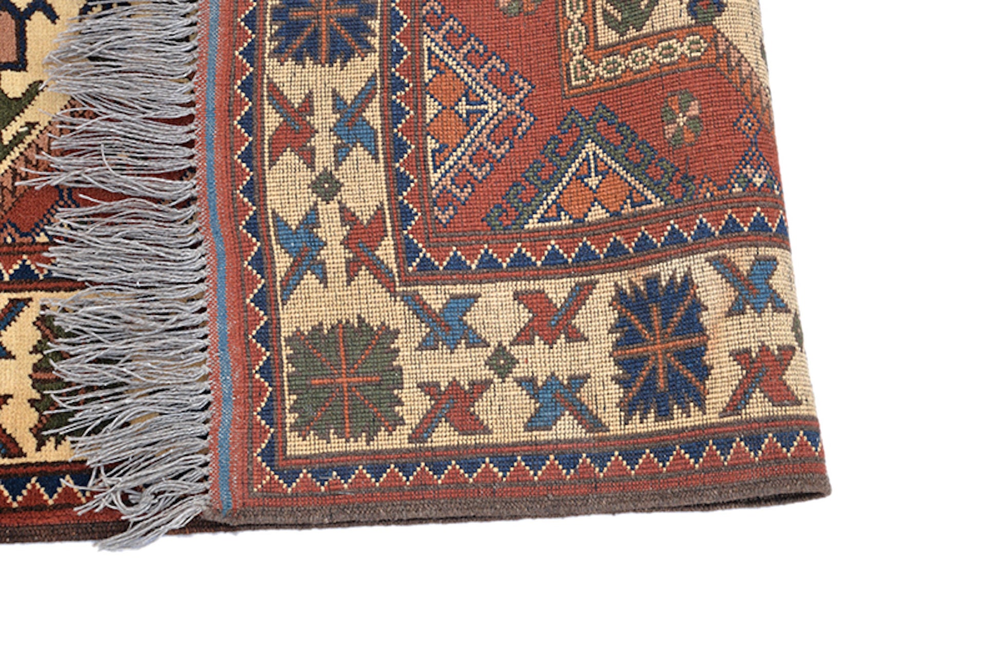 4 x 7 Feet Colorful Ethnic Rug | Handmade Area Rug | Oriental Persian Caucasian Rug | Dining Room Rug | Wool Traditional Vintage