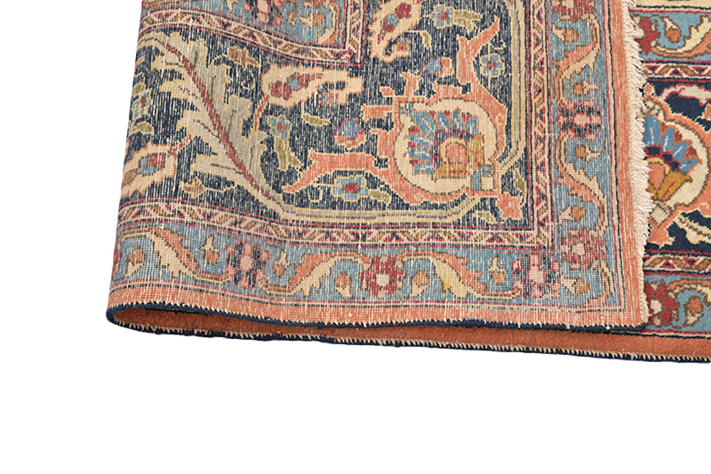 11 x 8 Feet Orange Blue Colorful Rug | Handmade Area Rug | Oriental Persian Antique Rug | Wool Tribal Vintage