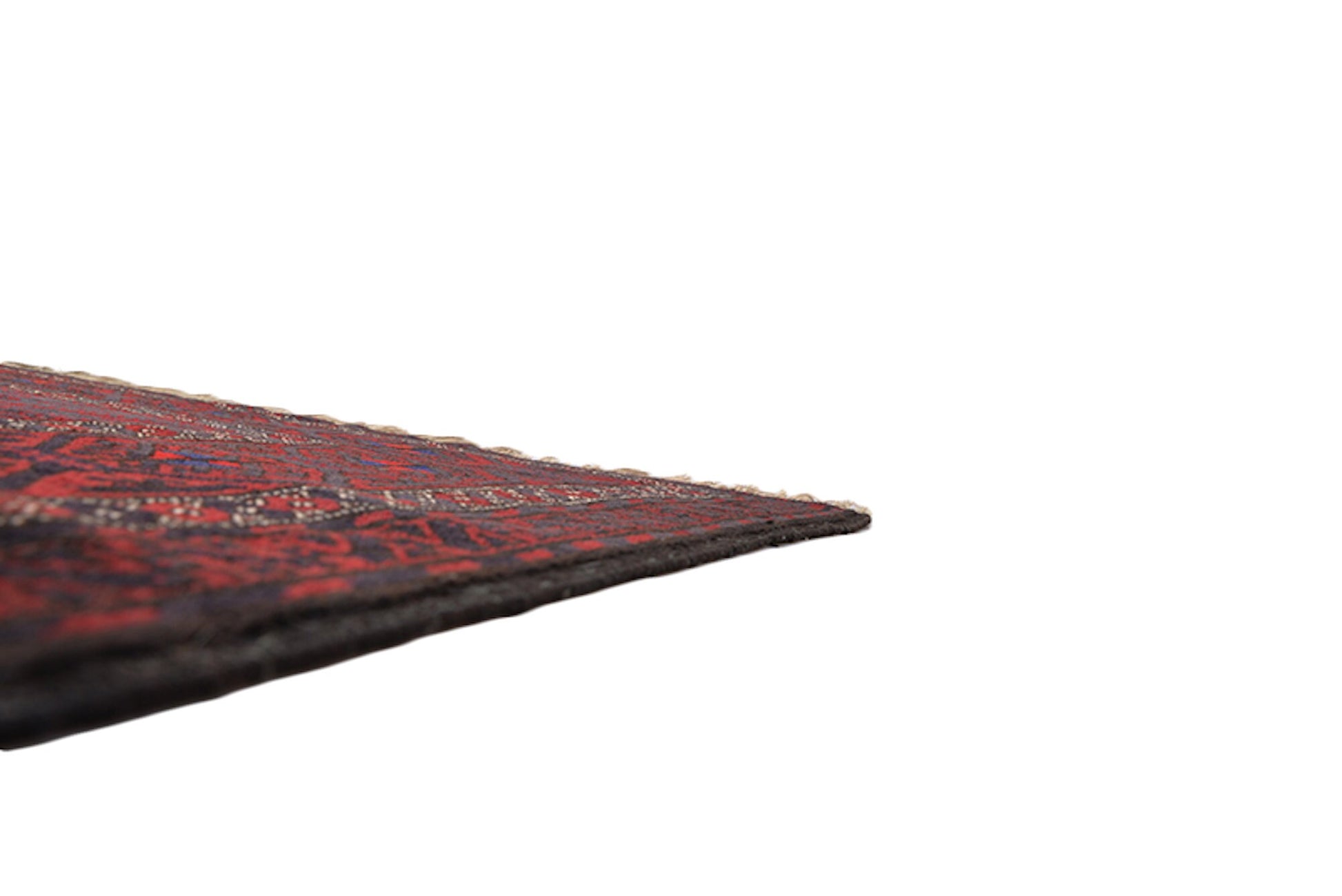 4 x 9 Dark Color Long Runner Rug | Red & Black Tribal Rustic Home Hallway Rug | Vintage Rug Shop