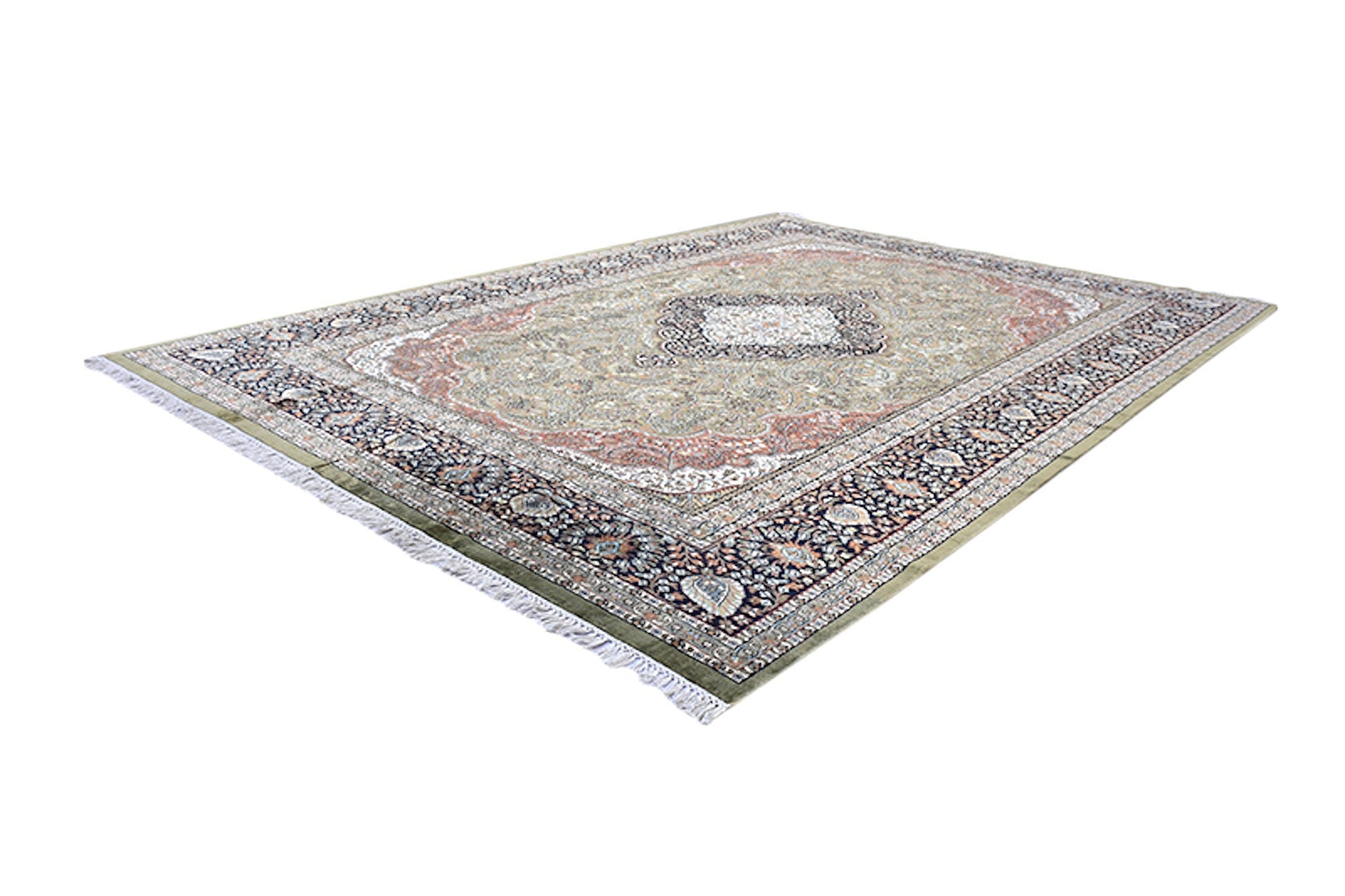 9 x 13 Feet Multi Color Floral Rug | Handmade Area Rug | Oriental Persian Caucasian Rug | Living Room Rug | Wool Traditional Vintage