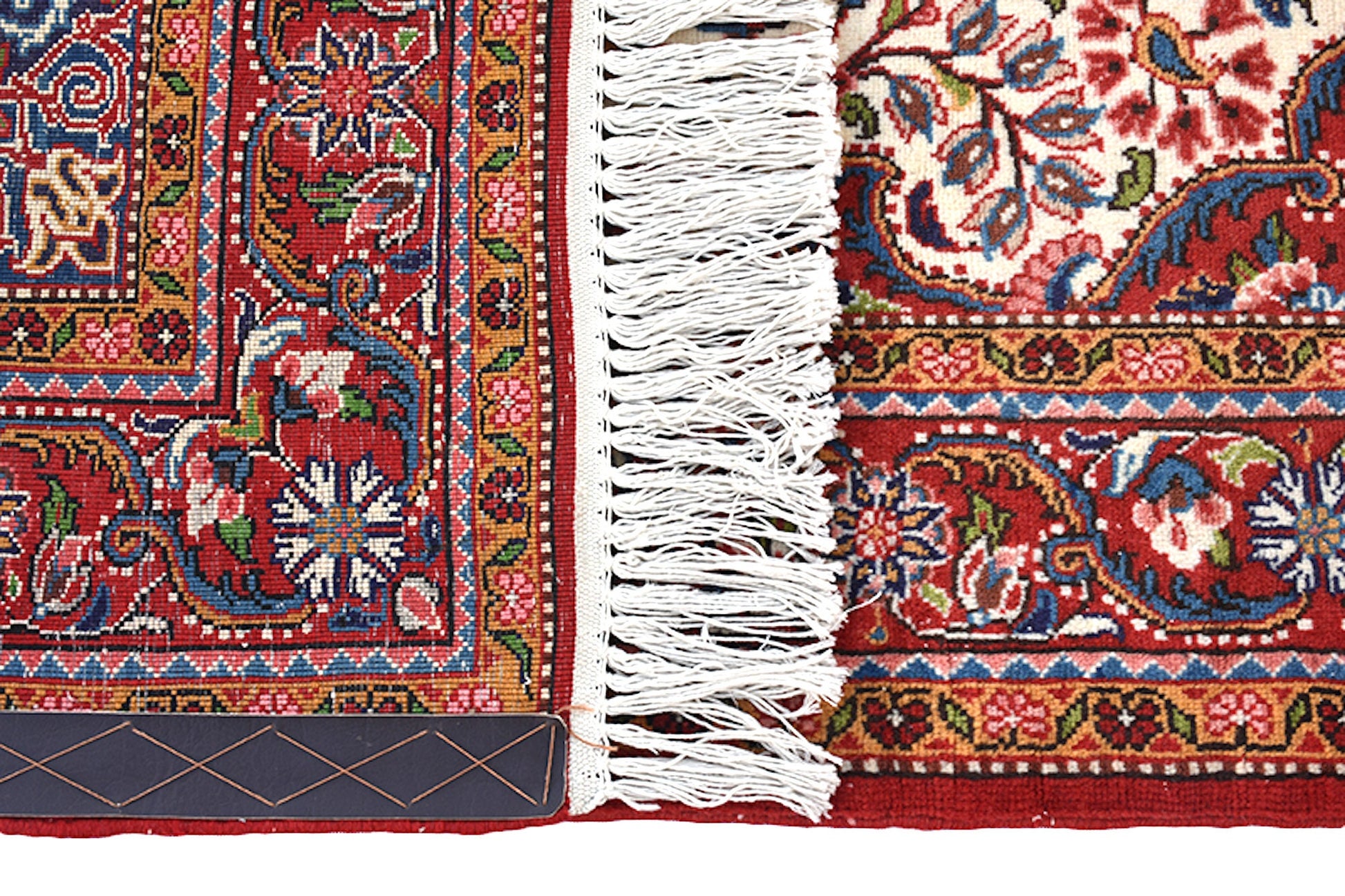 3 x 5 Coral Pink One of a Kind Fine Rug | Hand Knotted with Intricate Teal and Beige Oriental Persian Design | Wool Antique Rug