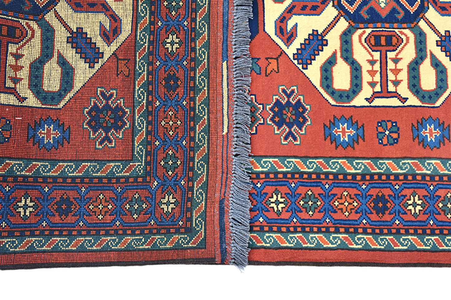 4 x 6 Rust Red Turkish Tribal Rug | Hand Woven Oriental Persian Area Rug | Accent Geometric Pattern Wool Rug