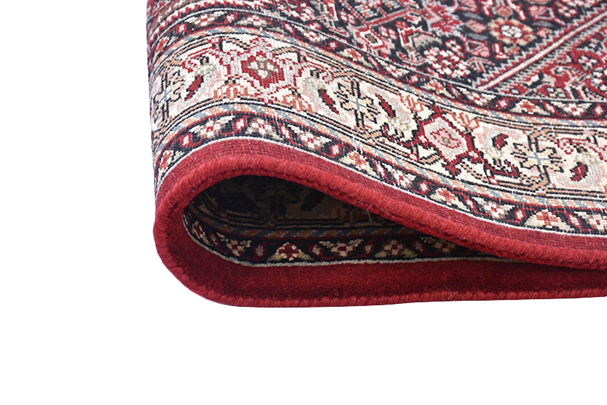 Dark Colored Antique Oriental Rug | Small Kitchen Floor Rug | Dark Red & Pink | Traditional Floral Area Rug Handmade with Wool