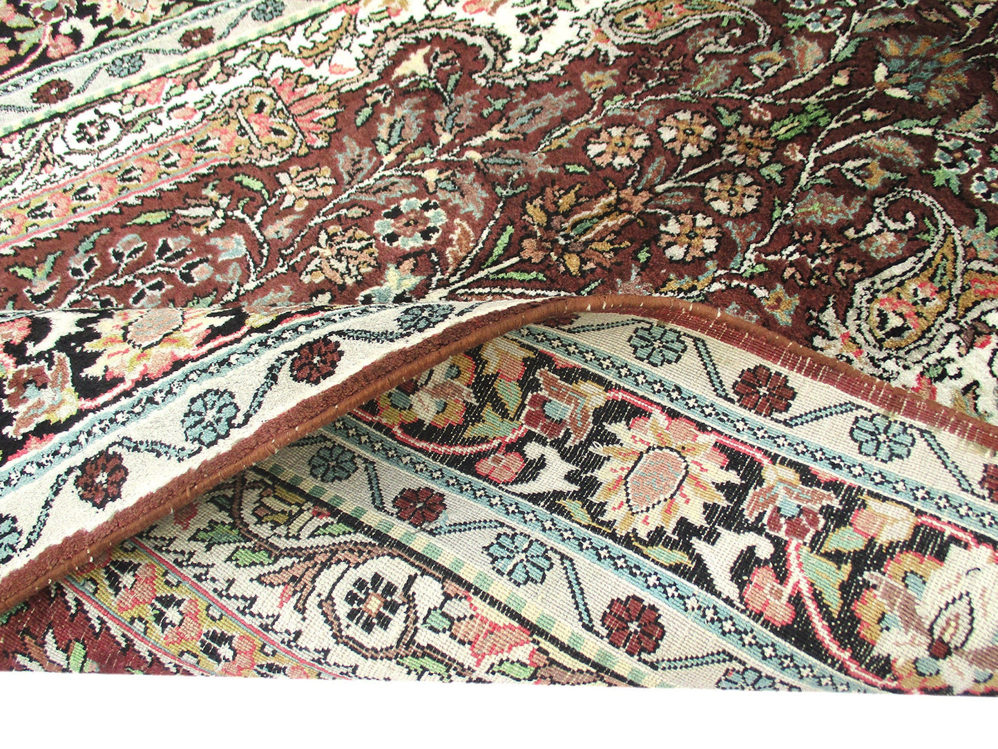 3 x 5 Feet Brown Pink Turkish Caucasian Rug | Hand Woven Area Rug | Oriental Persian Rug | Living Room Rug | Accent Floral Pattern Wool Rug