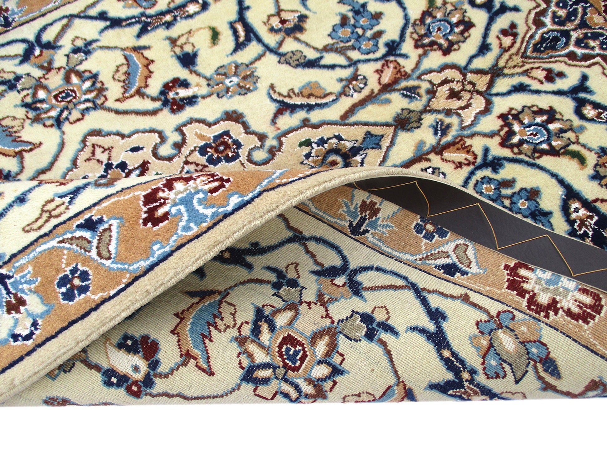 3 x 4 Feet Beige Blue Turkish Caucasian Rug | Hand Woven Area Rug | Oriental Persian Rug | Living Room Rug | Accent Floral Pattern Wool Rug