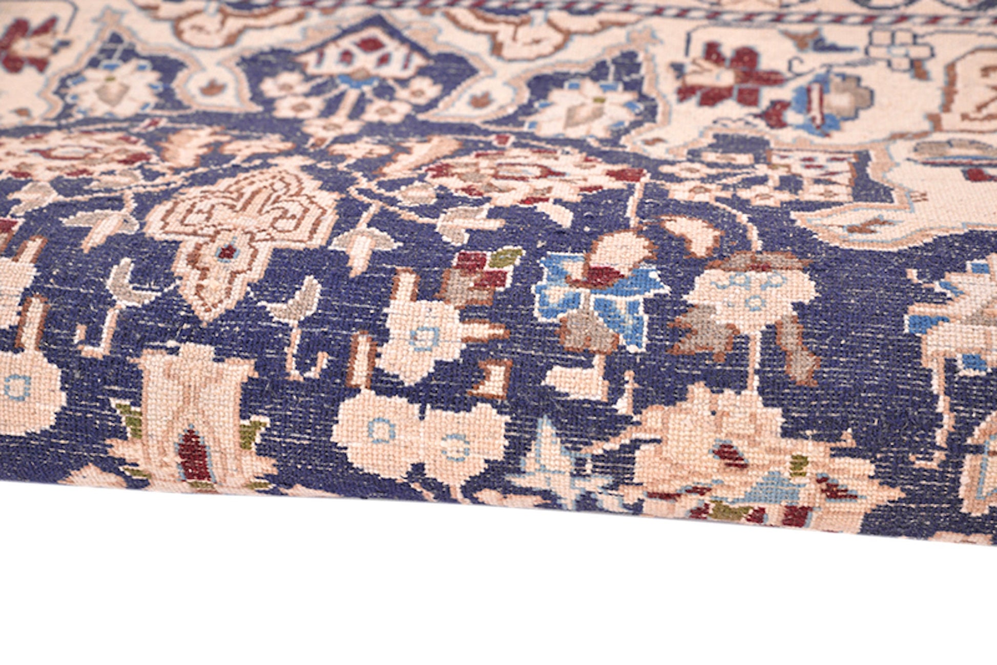 One of a kind Blue Beige Antique Rug | 3 x 5 Persian Caucasian Rug | Living Room Rug | Accent Handmade Rug | Oriental Floral Pattern Rug