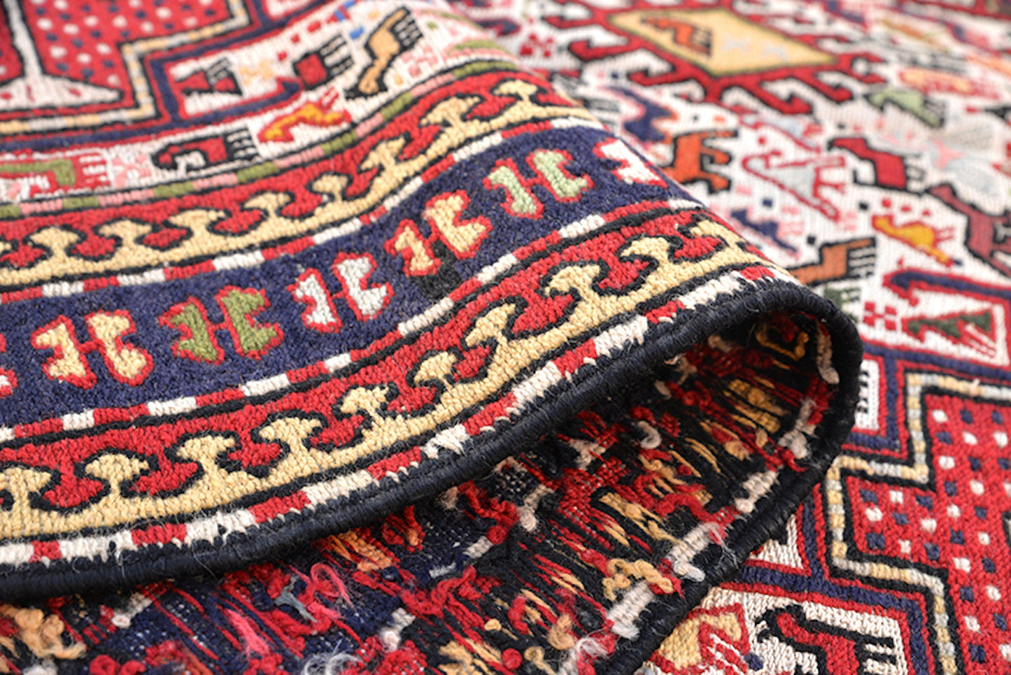 4 x 6 Feet Colorful Turkish Caucasian Rug | Hand Woven Area Rug | Oriental Persian Rug | Living Room Rug | Accent Geometric Pattern Wool Rug