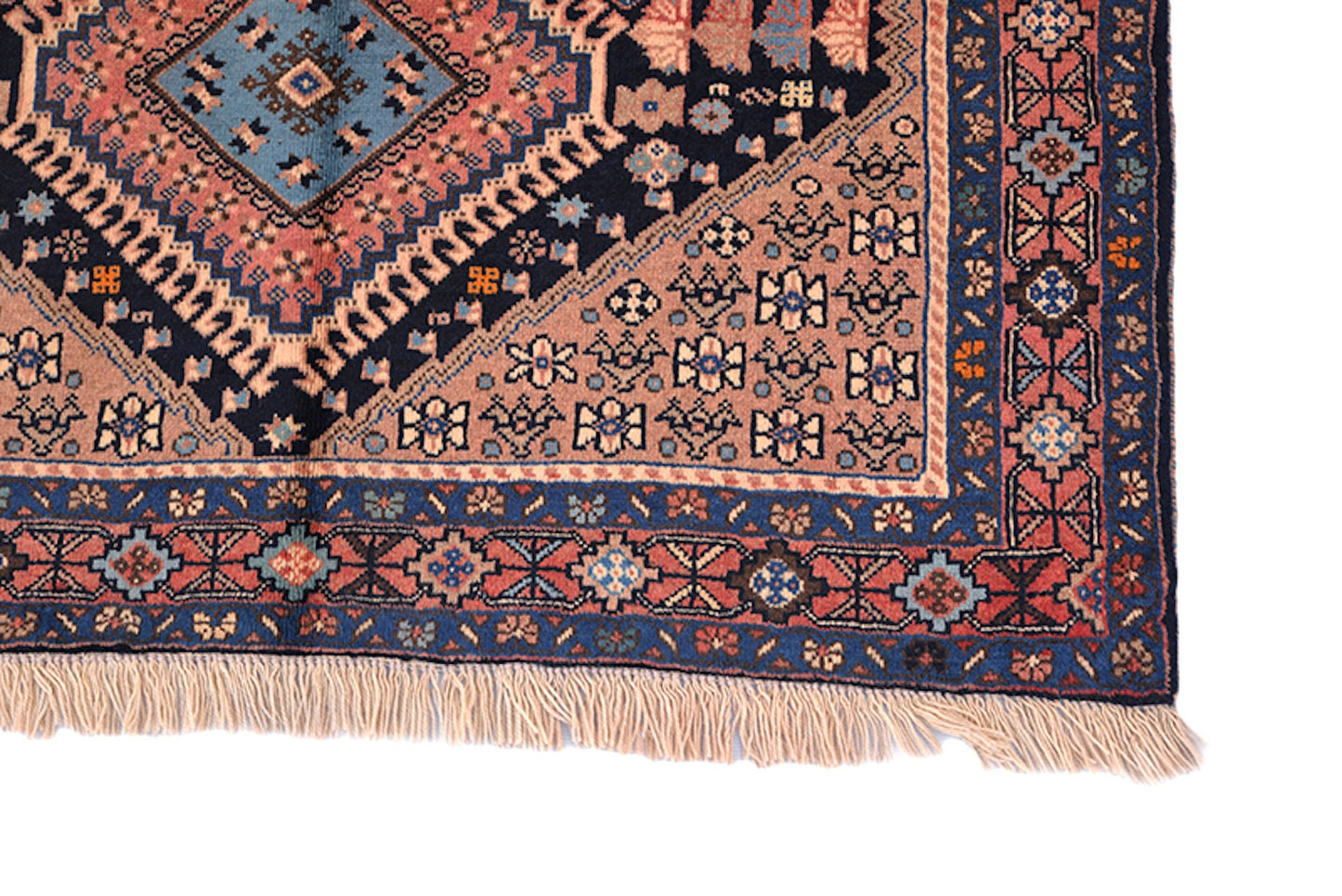 3 x 5 Feet Black Rose gold Turkish Caucasian Rug | Handmade Area Rug | Oriental Persian Rug | Living Room Rug | Accent Geometric Pattern Rug
