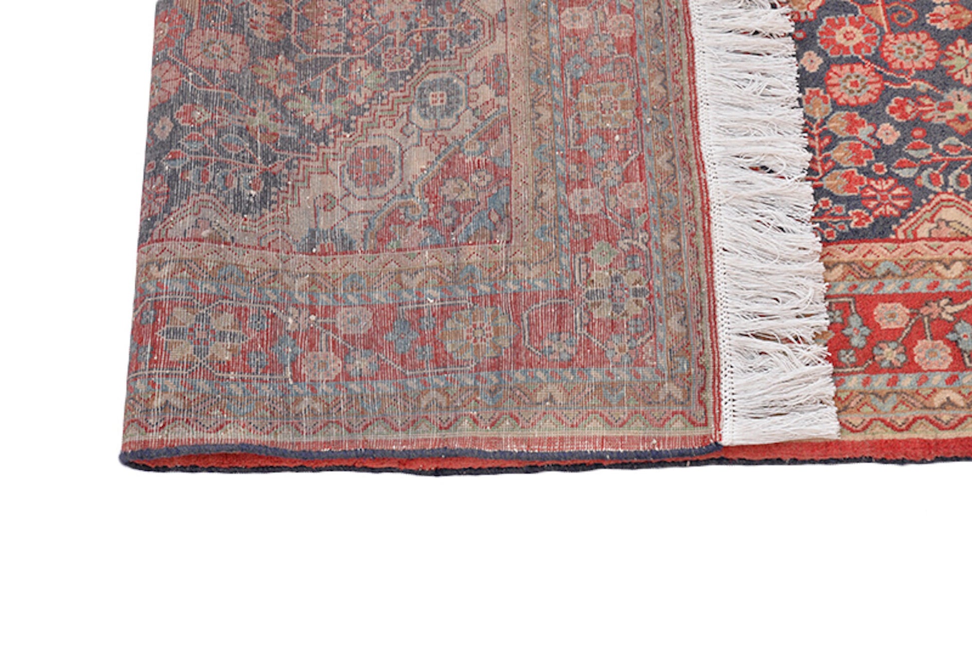 4 x 6 Colorful Rug with Central Medallion and Geometric Floral Border | Hand Woven with Dyed Wool