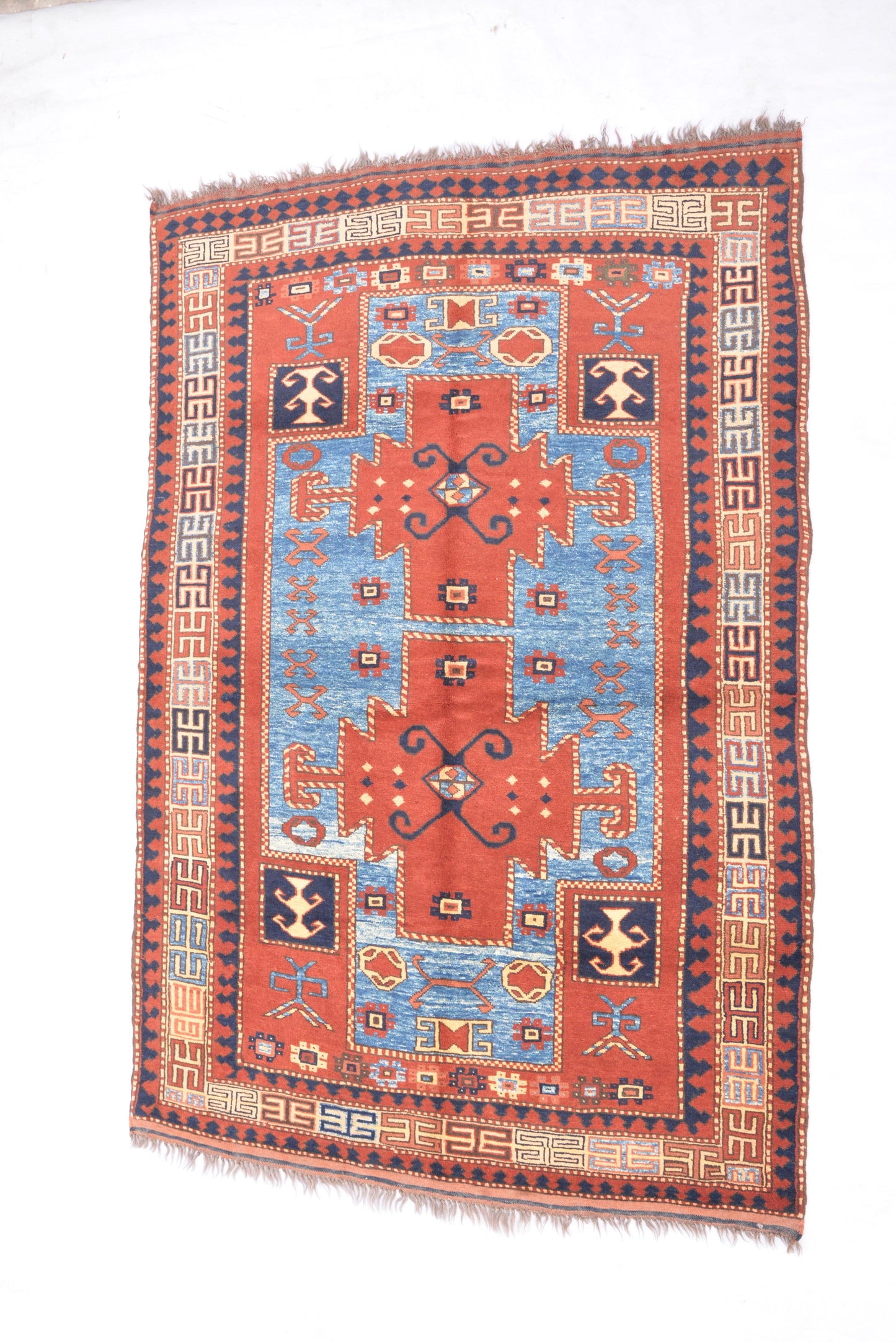 4 x 6 Feet Bright Color Turkish Caucasian Rug | Hand Woven Area Rug | Oriental Persian Rug | Living Room Rug | Accent Geometric Pattern Rug