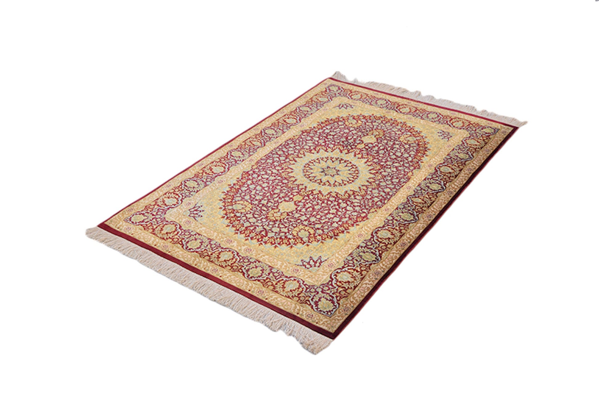 3 x 5 Feet Multi Color Medallion Rug | Hand woven Area Rug | Oriental Persian Rug | Bedroom Rug | Wool Traditional Vintage