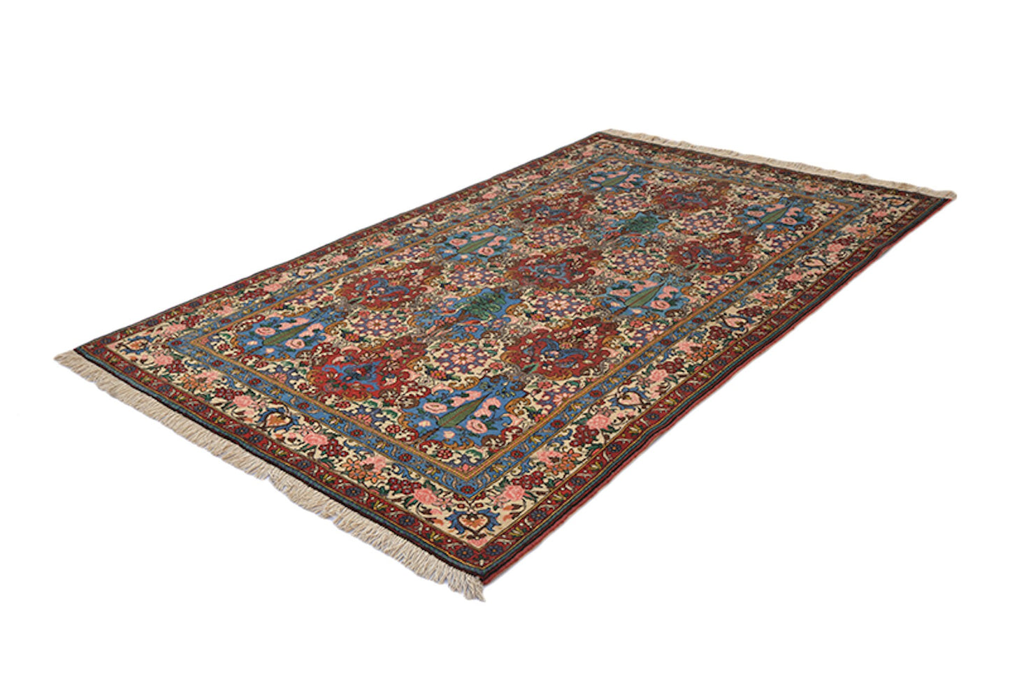5 x 8 Colorful Floral Trellis Rug | Handmade Oriental Area Rug | Persian Caucasian Rug