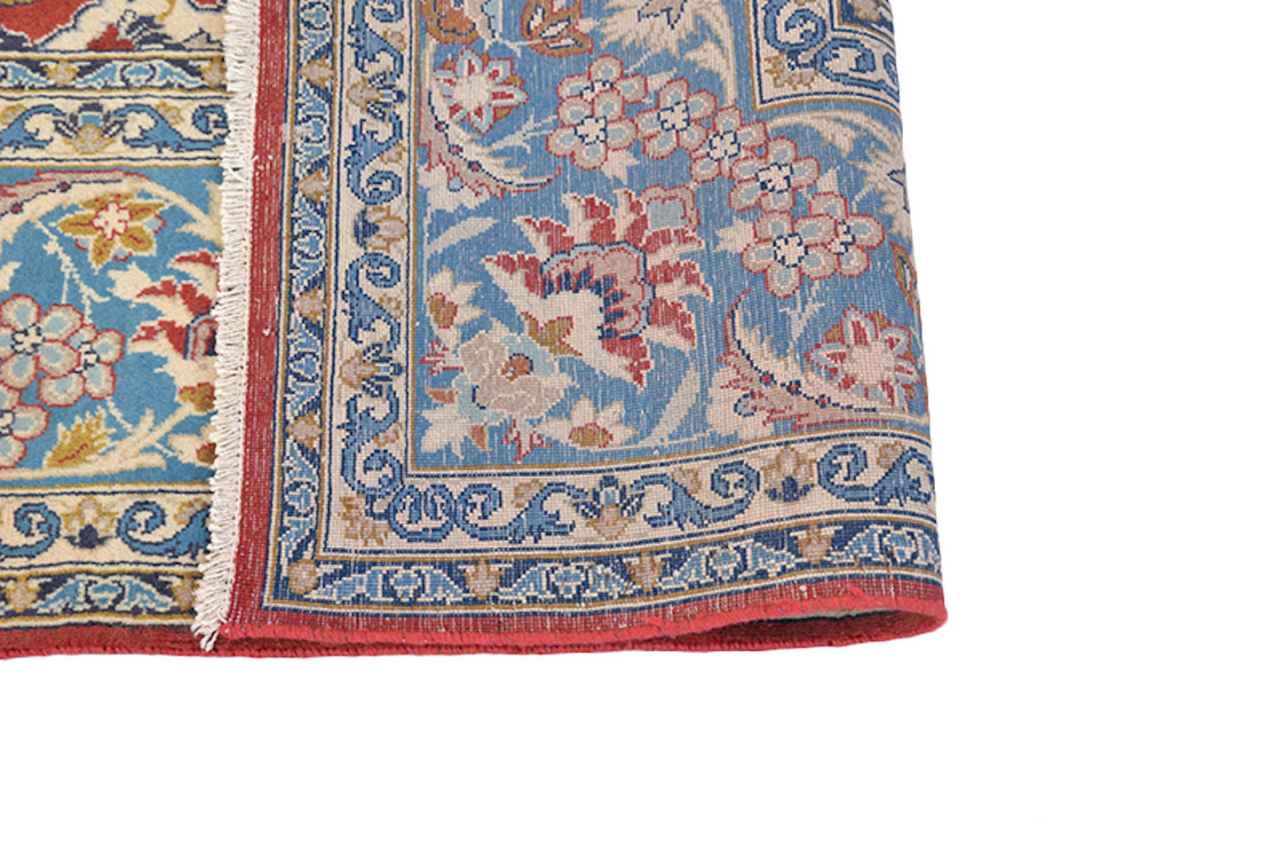 7 x 11 Feet Blue Orange Medallion Rug | Handmade Area Rug | Oriental Persian Caucasian Rug | Rustic Colored Rug | Wool Tribal Vintage