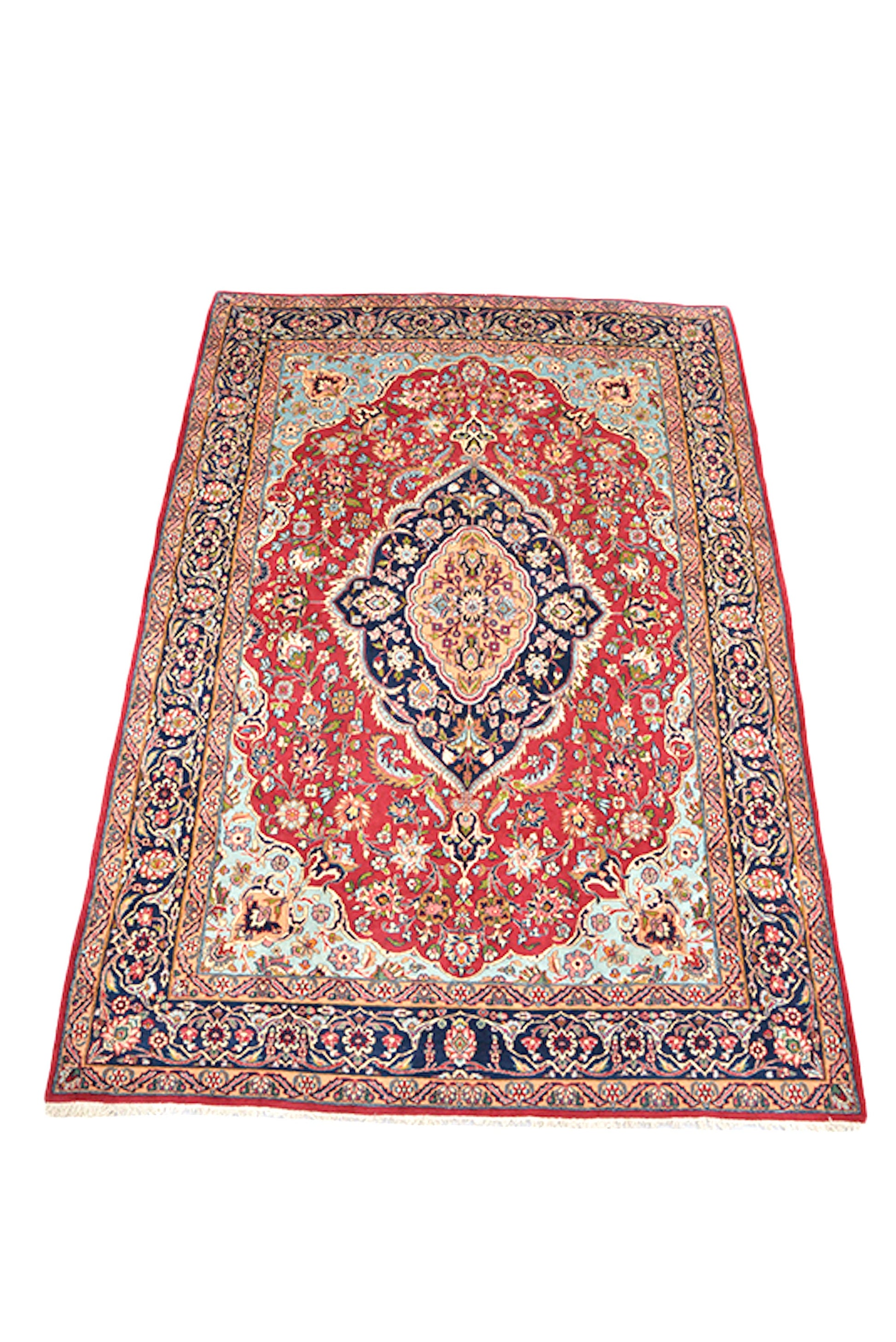 8 x 11 Feet Colorful Medallion Rug | Handmade Area Rug | Oriental Persian Caucasian Rug | Floral Living Room Rug | Wool Tribal Vintage