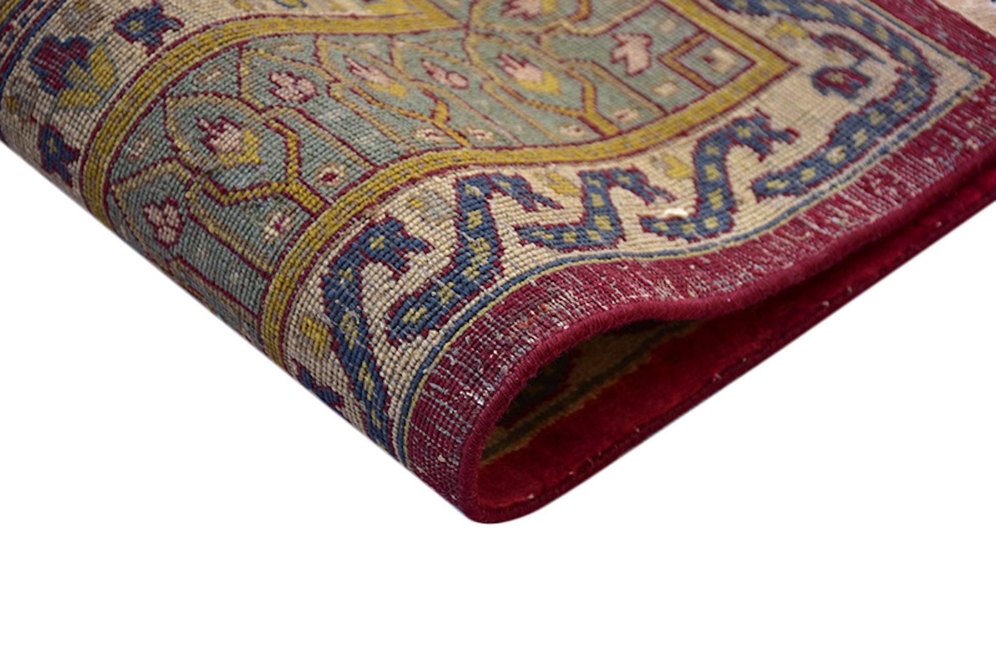 9 x 12 Feet Multi Color Oriental Rug | Hand Woven Area Rug | Oriental Persian Caucasian Rug | Living Room Rug | Wool Traditional Vintage