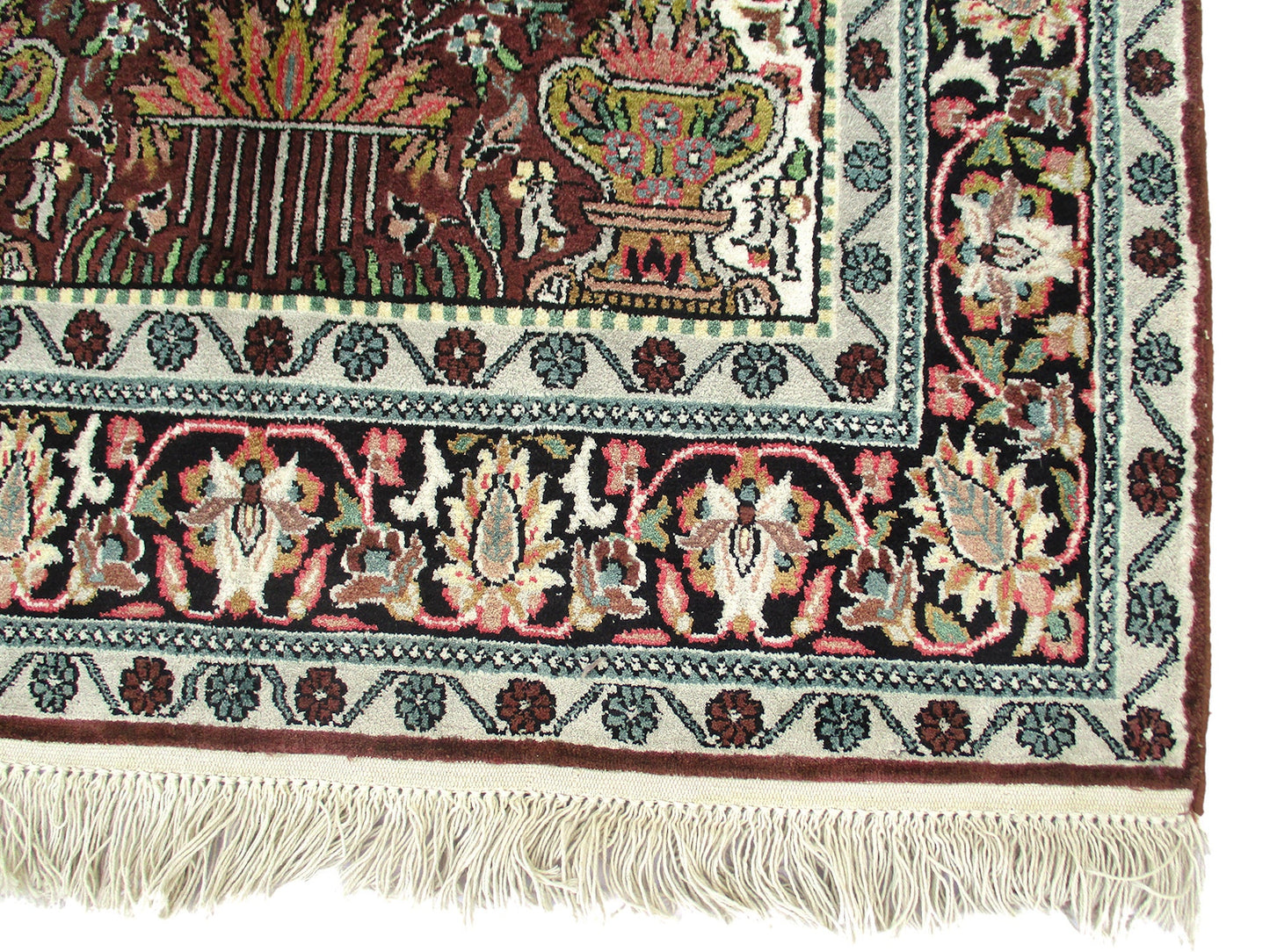 3 x 5 Feet Brown Pink Turkish Caucasian Rug | Hand Woven Area Rug | Oriental Persian Rug | Living Room Rug | Accent Floral Pattern Wool Rug