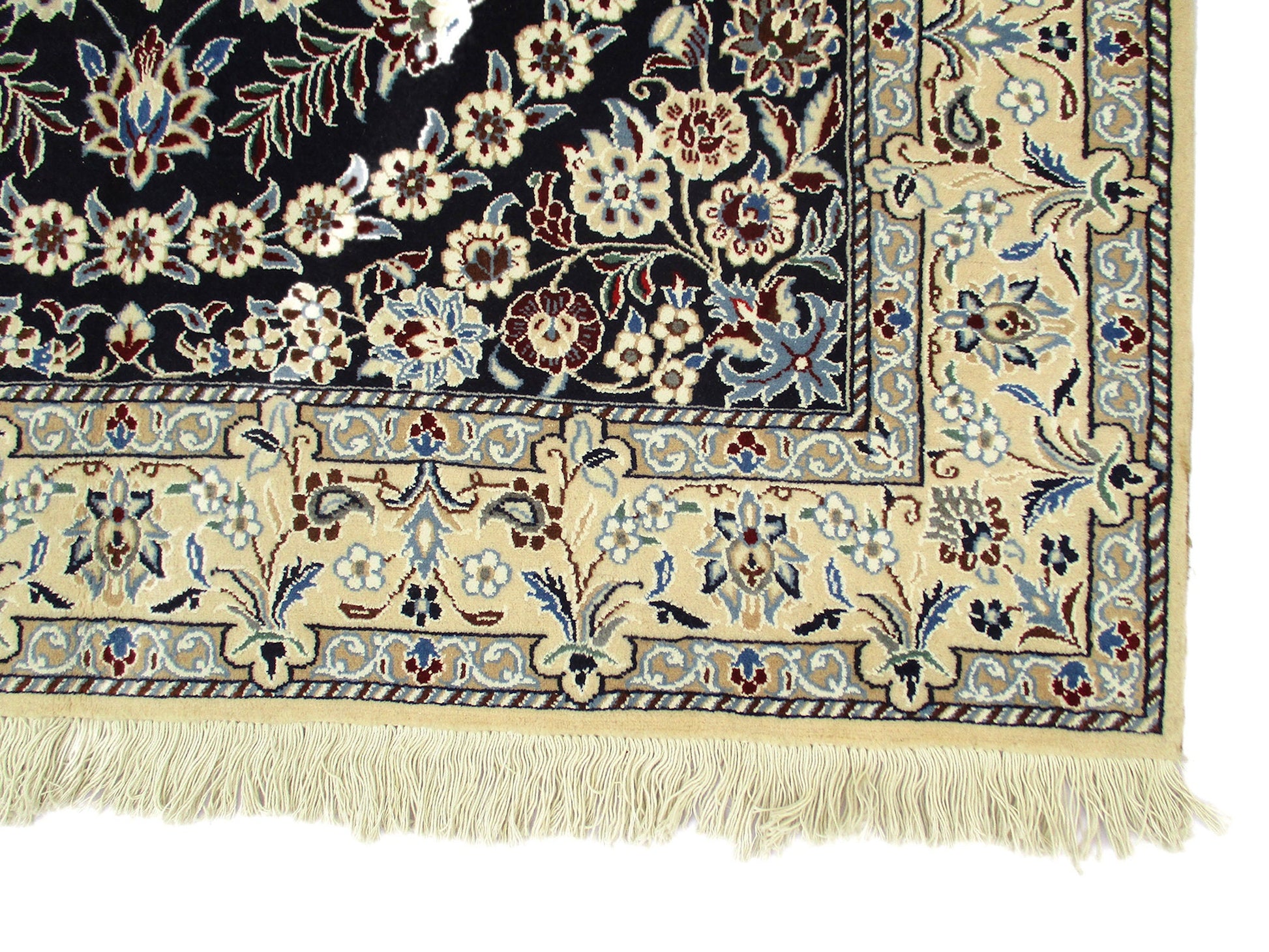 One of a kind Blue Beige Antique Rug | 4 x 7 Persian Caucasian Rug | Living Room Rug | Accent Hand Woven Rug | Oriental Floral Pattern Rug