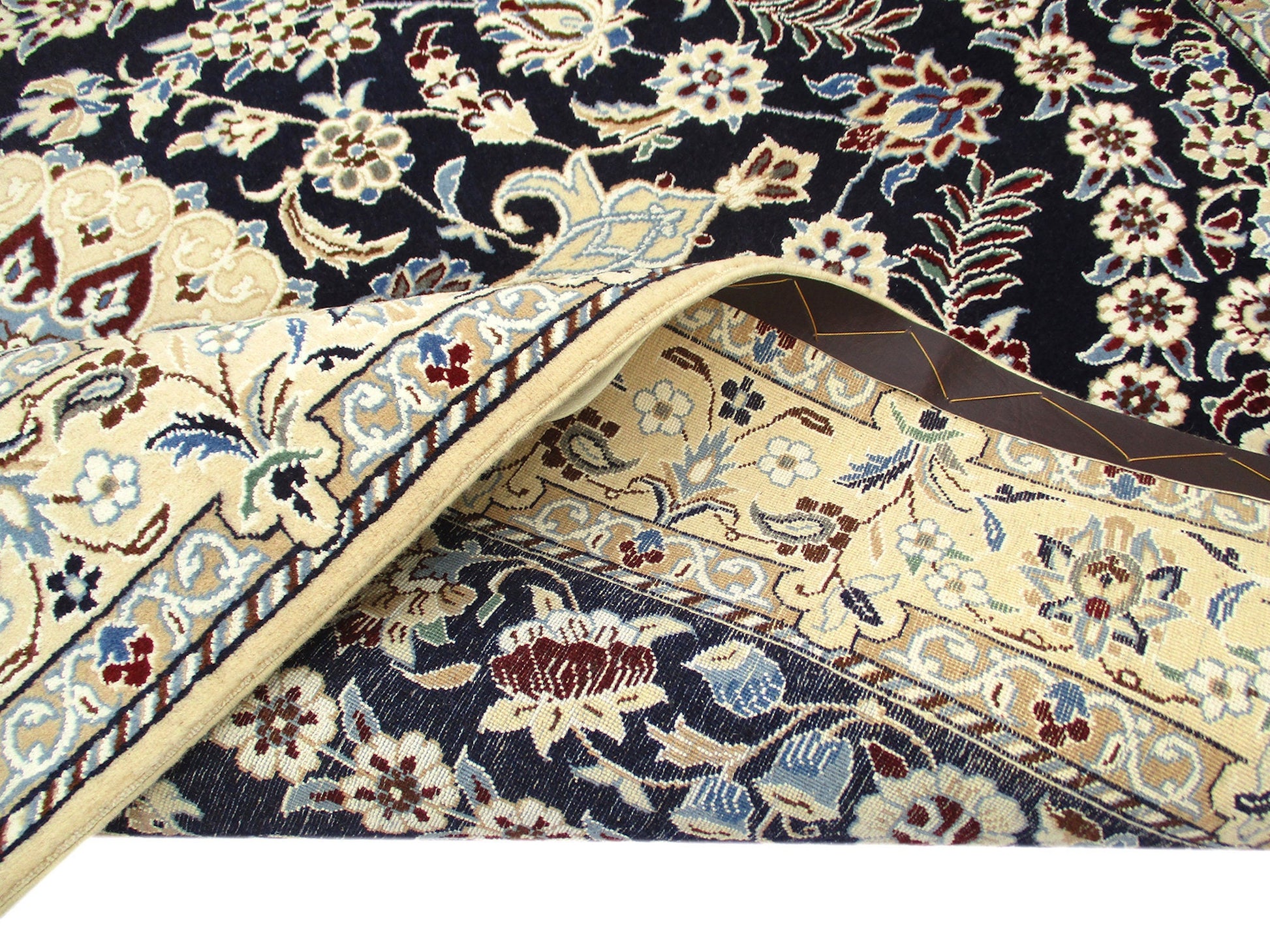 One of a kind Blue Beige Antique Rug | 4 x 7 Persian Caucasian Rug | Living Room Rug | Accent Hand Woven Rug | Oriental Floral Pattern Rug