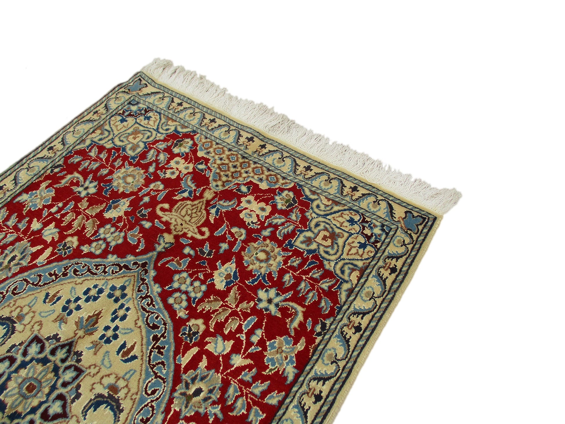 3 x 4 Feet Red Beige Turkish Caucasian Rug | Hand Woven Area Rug | Oriental Persian Rug | Living Room Rug | Accent Floral Pattern Wool Rug