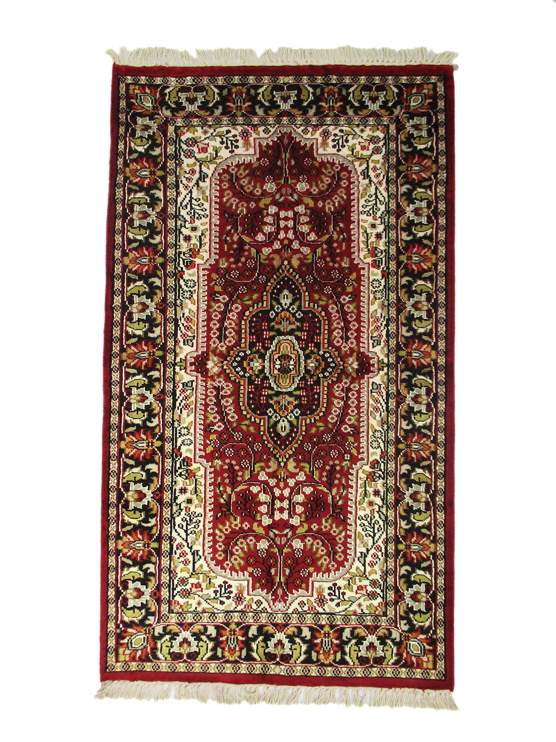 One of a kind Red Black Antique Rug | Small Persian Caucasian Rug | Living Room Rug | Accent Hand Woven Rug | Oriental Geometric Pattern Rug