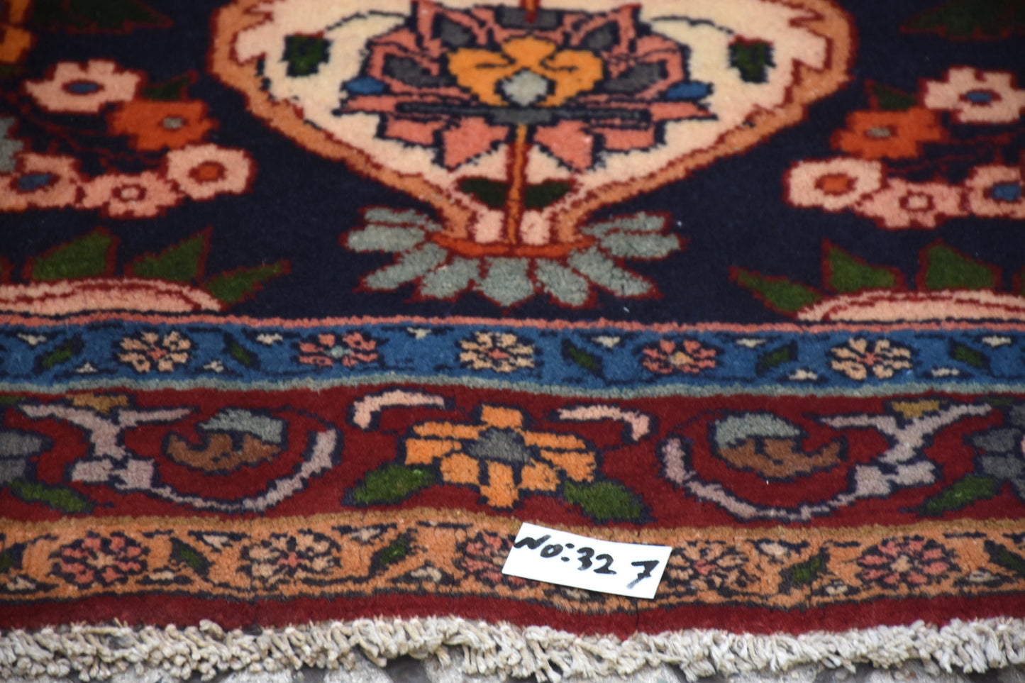 Blue Beige 4x7  Vintage Rug | Tribal Oriental Persian Rug | Kazak Bohemian Rug | Handmade Rug