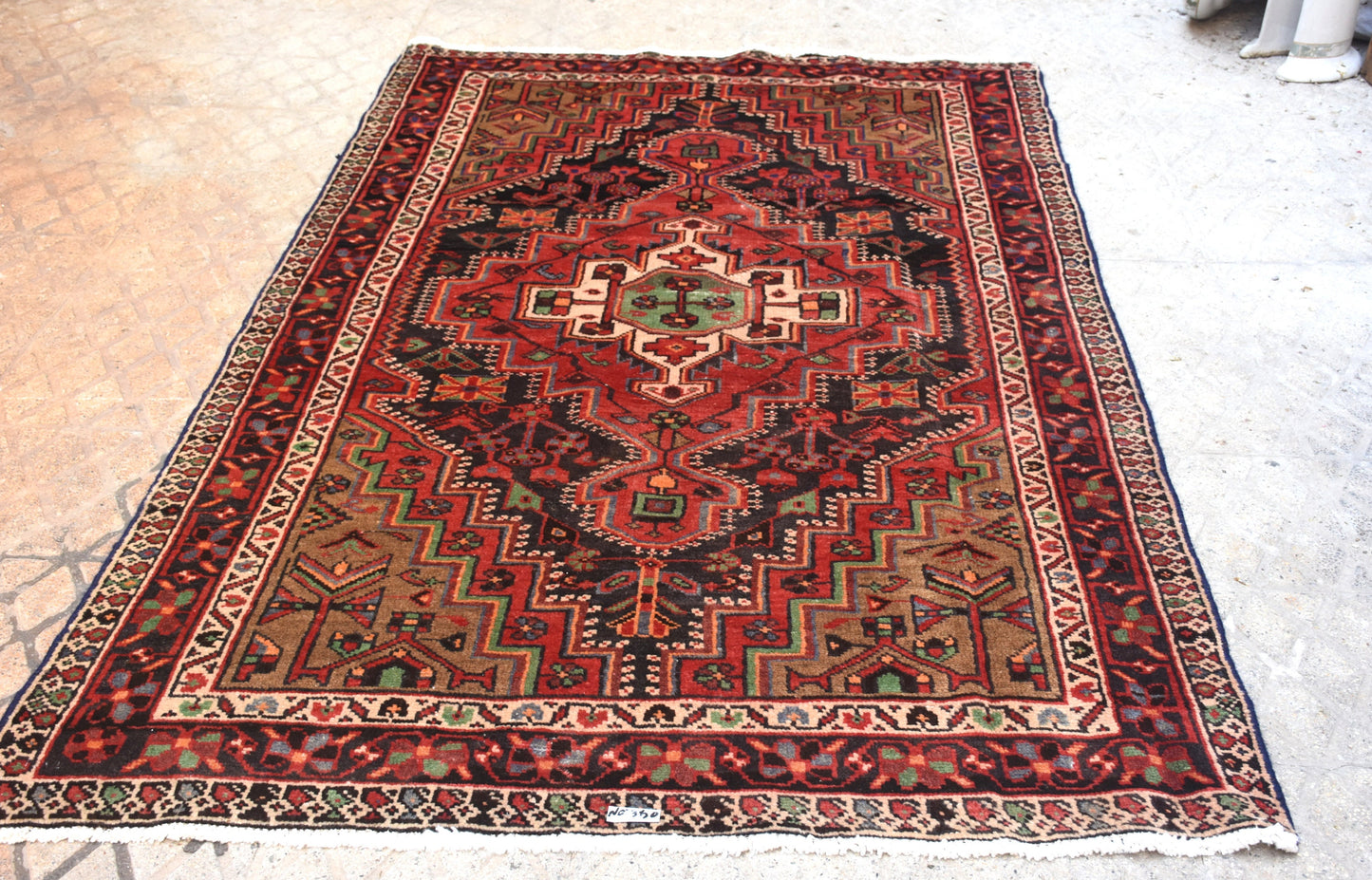 Pink Blue 4x8  Vintage Rug | Tribal Oriental Persian Rug | Kazak Bohemian Rug | Handmade Rug