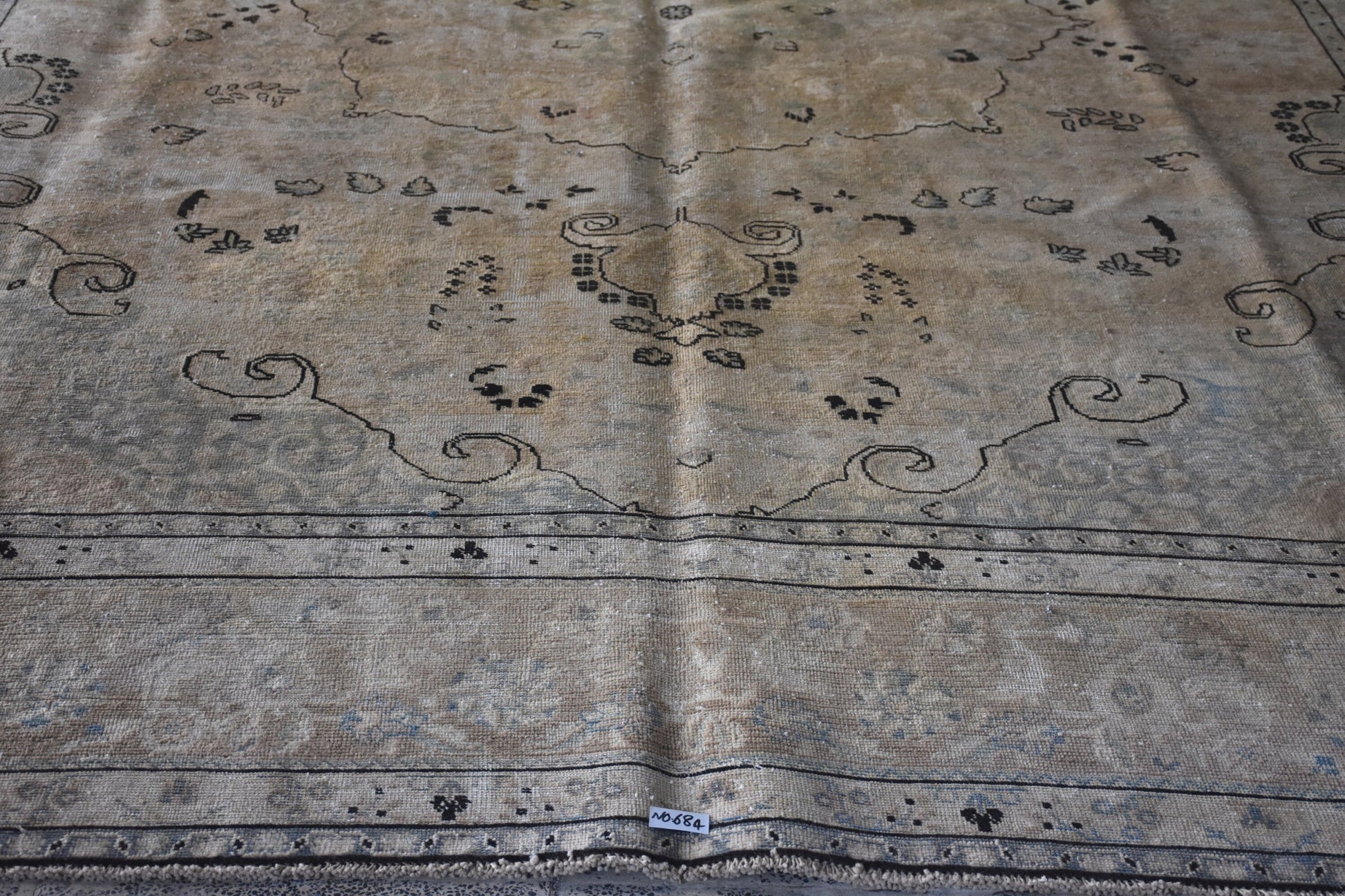 White Gold 10x13 Vintage Rug | Tribal Oriental Persian Rug | Kazak Bohemian Rug | Handmade Rug