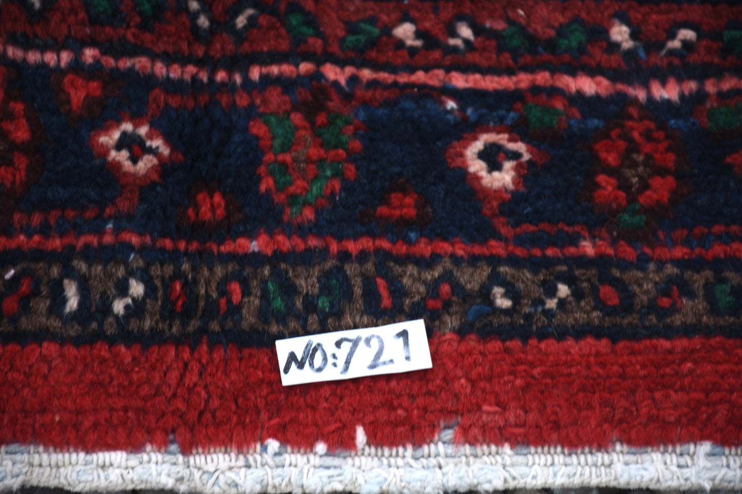 Red Blue 6x7 Vintage Rug | Tribal Oriental Persian Rug | Kazak Bohemian Rug | Handmade Rug