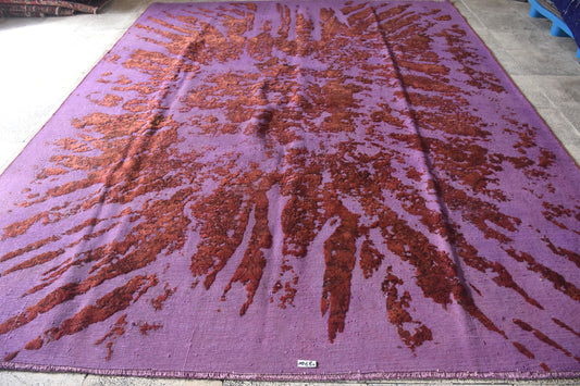 Pink Red 9x11 Vintage Rug | Tribal Oriental Persian Rug | Kazak Bohemian Rug | Handmade Rug