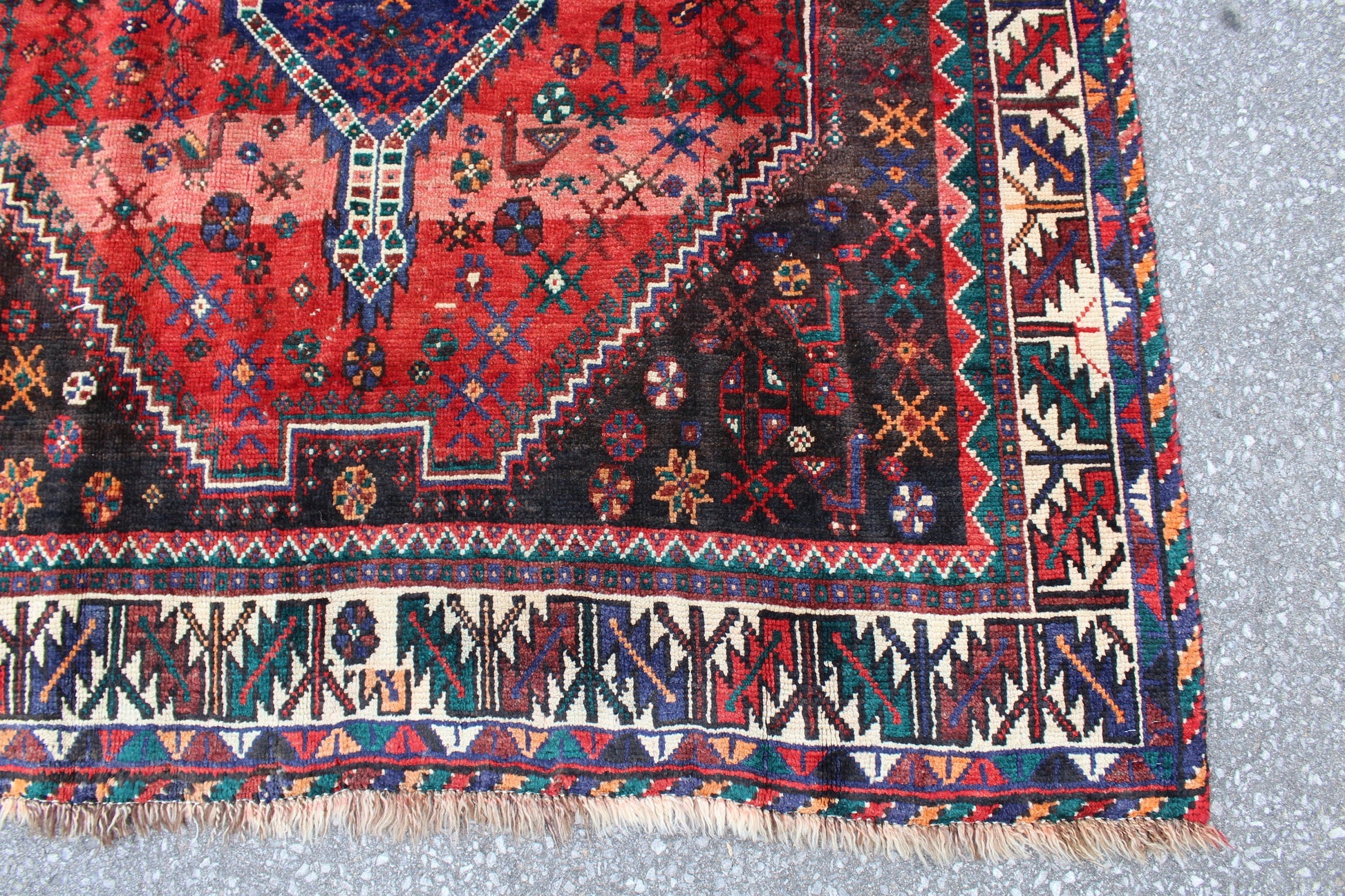 Vintage Persian 5x6 Multi Color Handmade Rug with