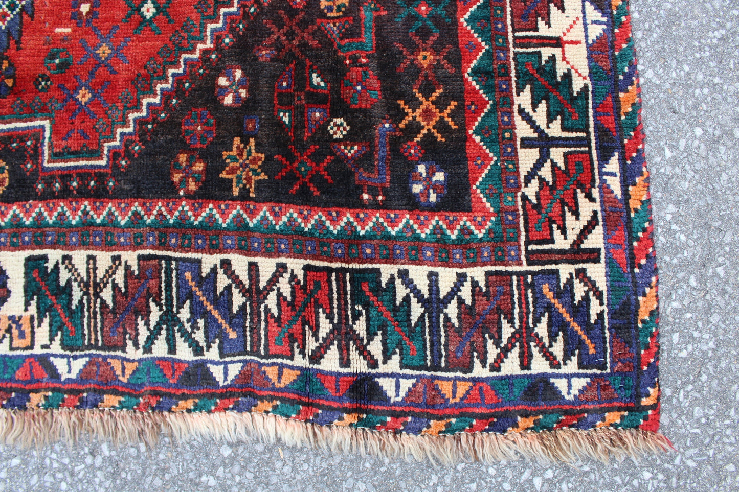 Vintage Persian 5x6 Multi Color Handmade Rug with