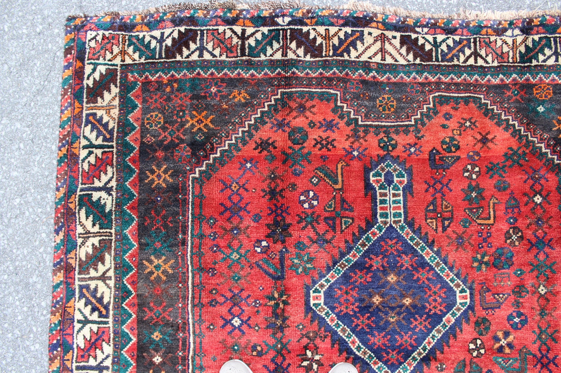 Vintage Persian 5x6 Multi Color Handmade Rug with