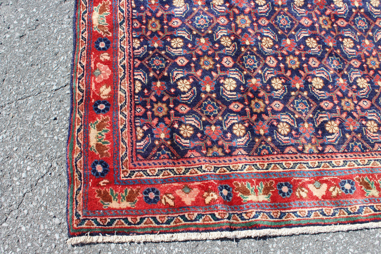 Red 4x7 Vintage Rug | Tribal Oriental Persian Rug | Kazak Bohemian Rug | Handmade Rug