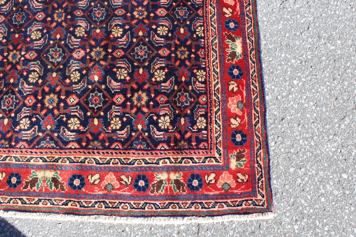 Red 4x7 Vintage Rug | Tribal Oriental Persian Rug | Kazak Bohemian Rug | Handmade Rug