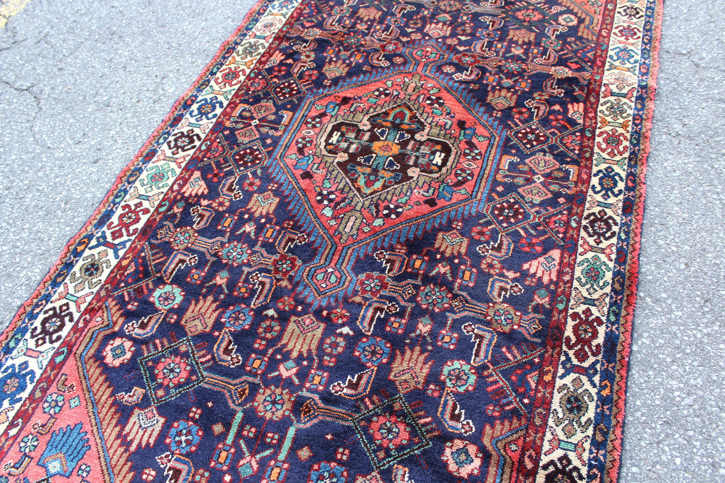 Red 4x7 Vintage Rug | Tribal Oriental Persian Rug | Kazak Bohemian Rug | Handmade Rug