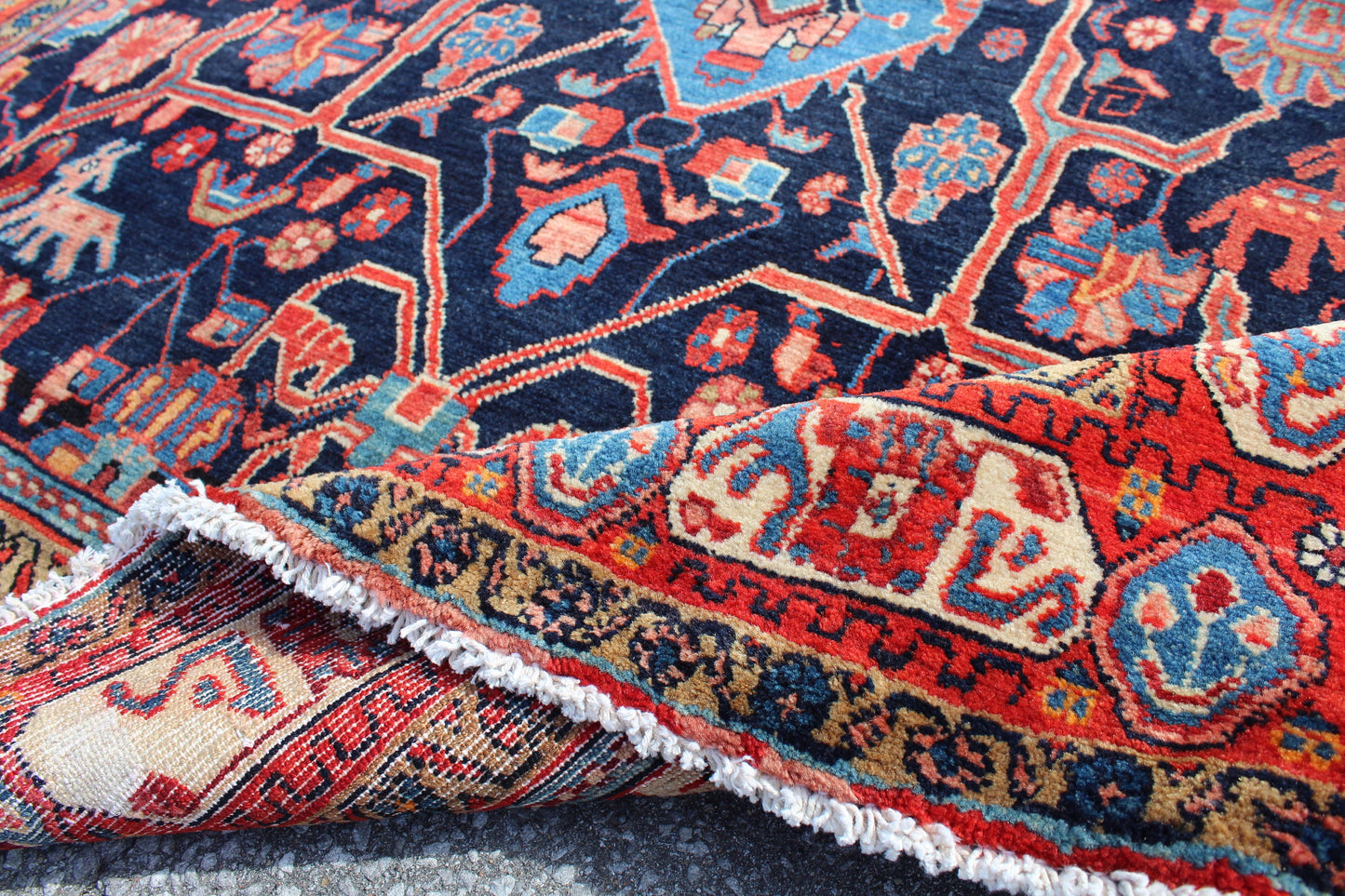 Red 6x10 Vintage Rug | Tribal Oriental Persian Rug | Kazak Bohemian Rug | Handmade Rug