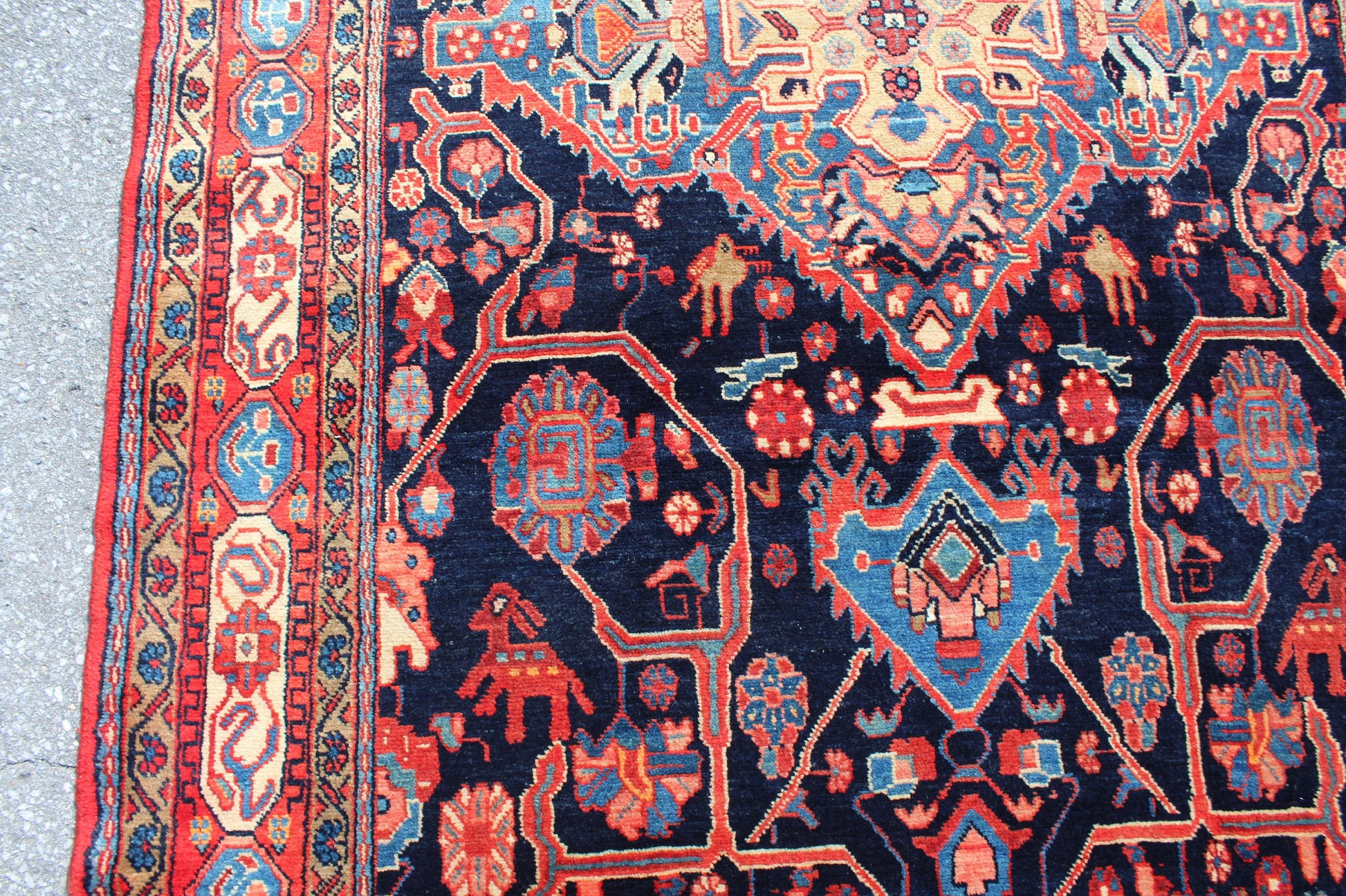 Red 6x10 Vintage Rug | Tribal Oriental Persian Rug | Kazak Bohemian Rug | Handmade Rug