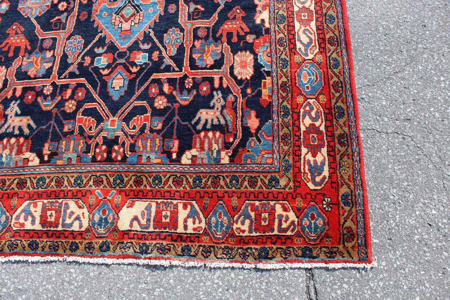 Red 6x10 Vintage Rug | Tribal Oriental Persian Rug | Kazak Bohemian Rug | Handmade Rug
